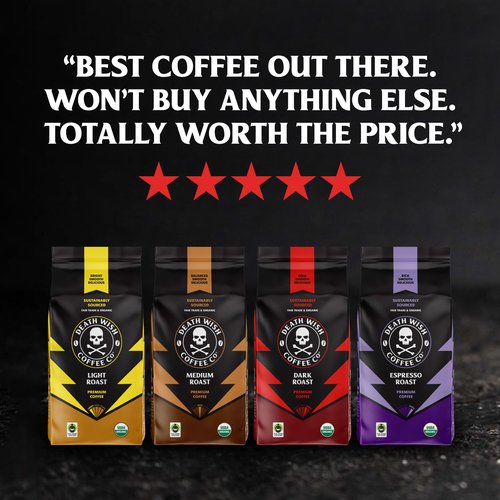 Death Wish Coffee, Espresso Roast Single Serve Coffee Pods - Fair Trade and Organic (50 Count)