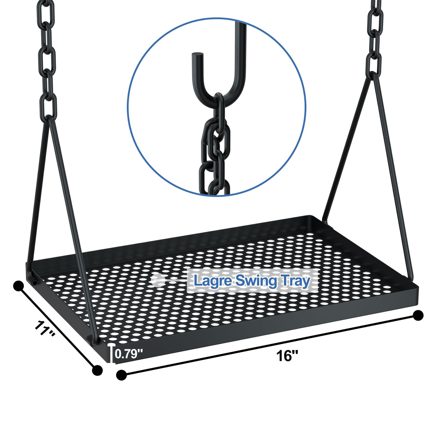 RELIANCER Grill Swing,Campfire Grill Cooking Stand w/8 Hooks & Storage Bag,Cast Iron BBQ Party Swing Grilling Cooking Rack,Outdoor Picnic Camping Cookware Hanging Rack,Collapsible Bonfire Barbecue Set