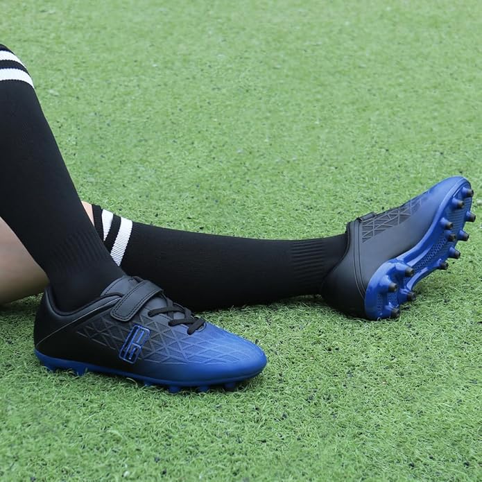 brooman Kids Firm Ground Soccer Cleats Boys Girls Athletic Outdoor Football Shoes