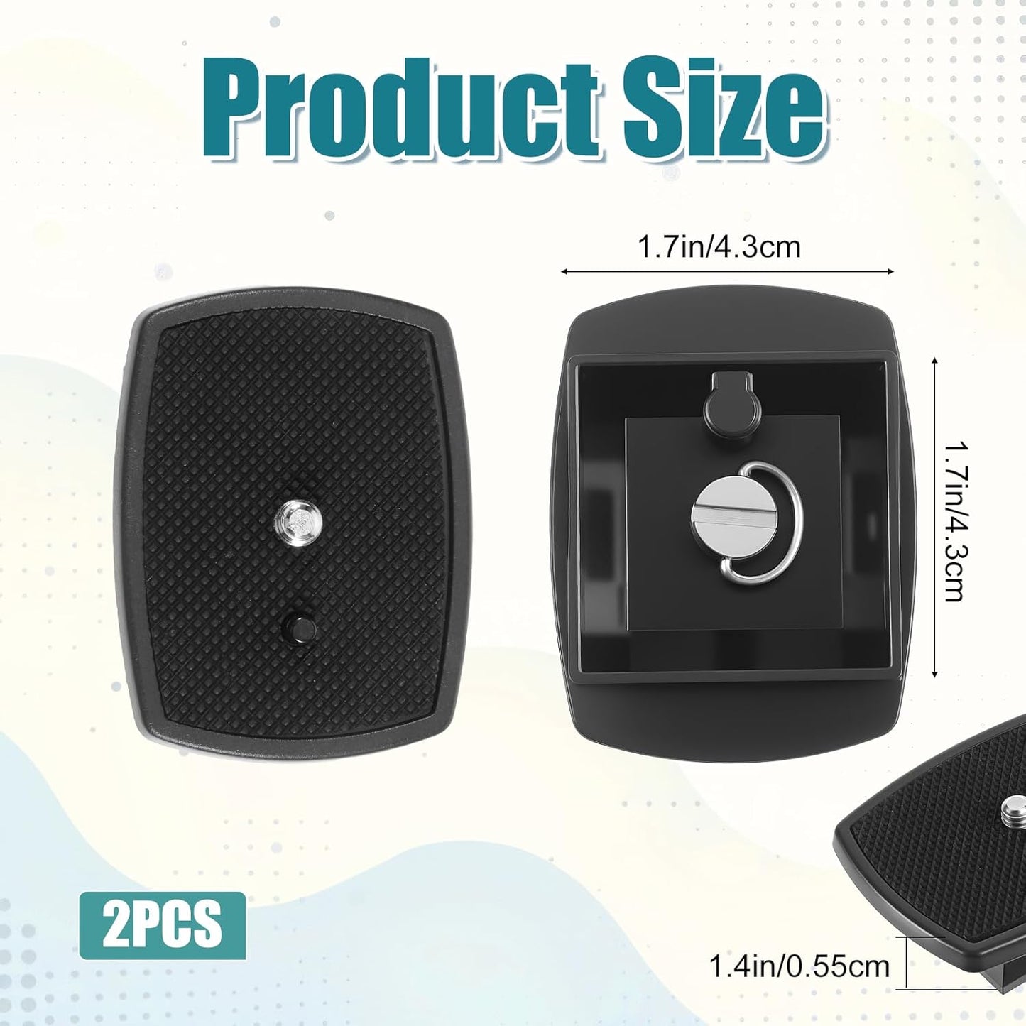 Zelphvt 2 43mm pcs Tripod Quick Release Plate Camera Quick Release Plate Replacement Tripod Accessories for Tripods