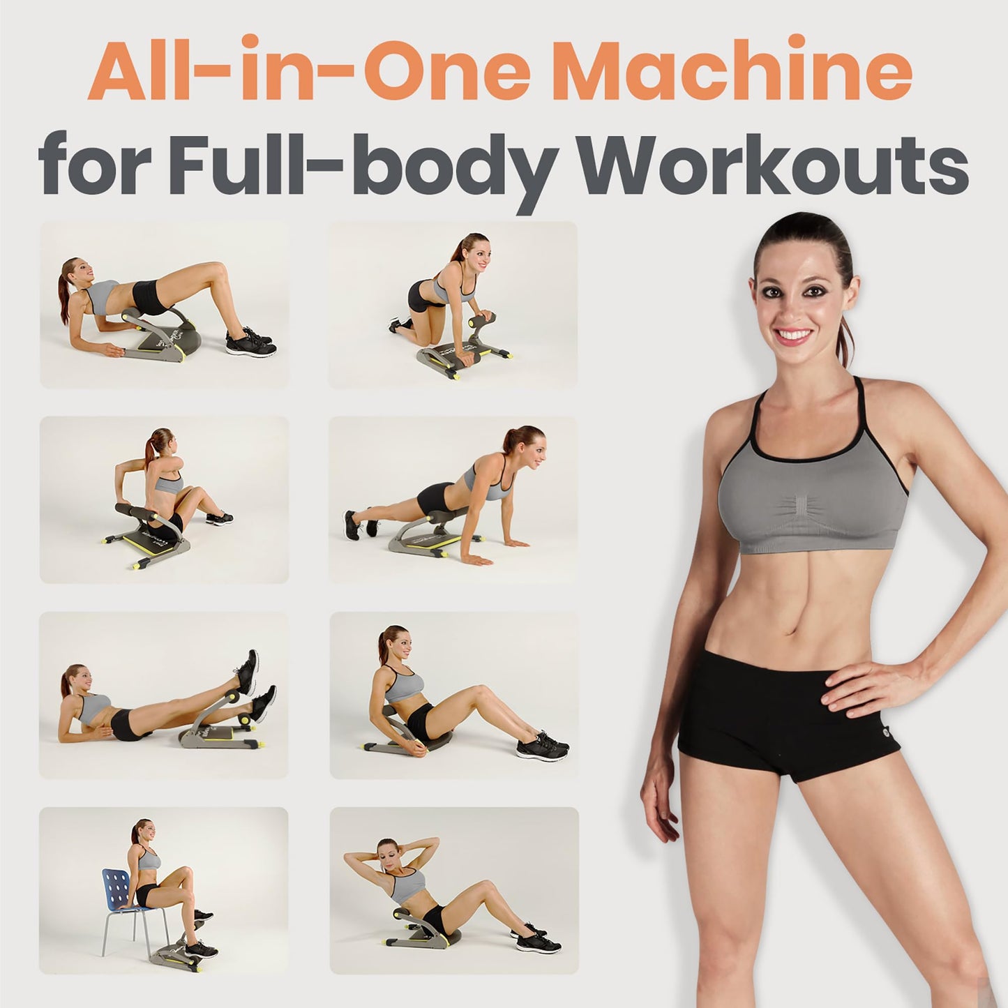 WONDER CORE SMART, Ab Workout Equipment, Sit Up Machine & Exercise Equipment, Ab Crunch Machine for Stomach Workout, Ab Core Trainer Abdominal Machine, Fitness Equipment for Home Gym (Green)