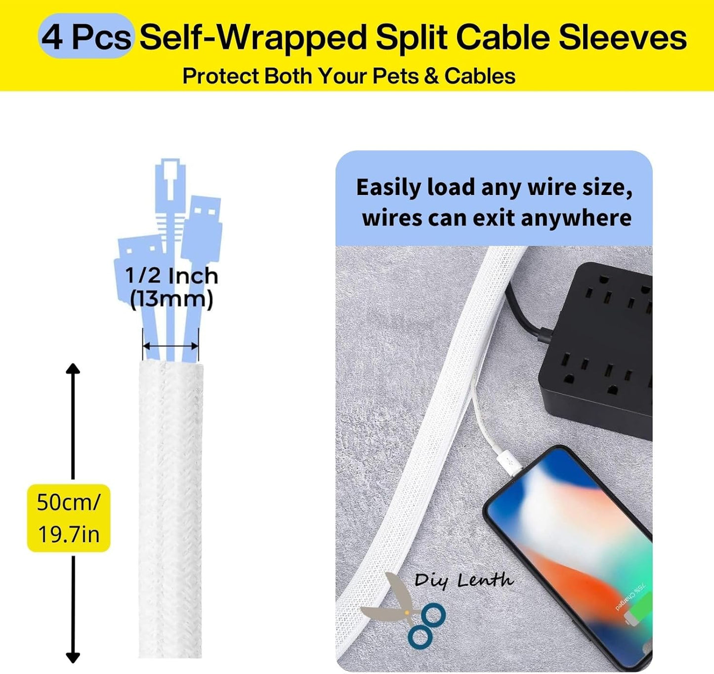 Topavatop [313Pcs] 67 22 4 200 20 Cable Management Kit, Adhesive Cable Clips, Desk Cord Organizer, Reusable Cable