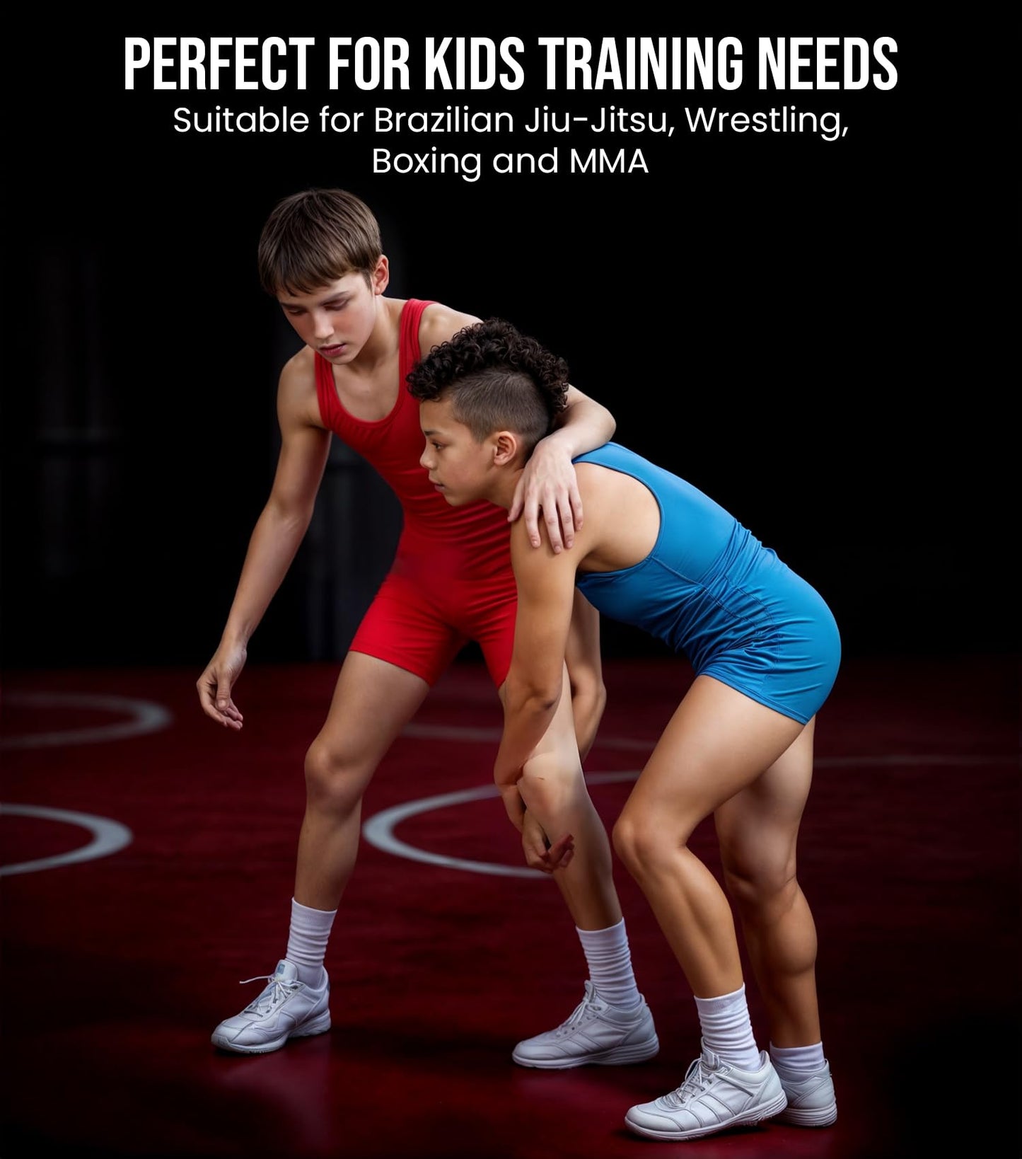 Exxact Sports Patriot Youth Wrestling Singlet For Boys, Premium Powerlifting Singlet, Kids Wrestling Singlets For Training (YXS, Black)