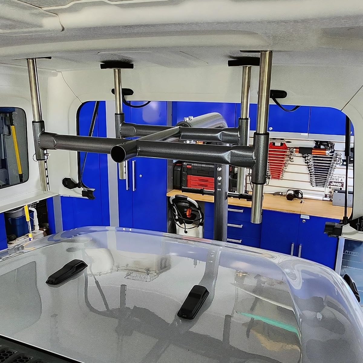 TOPLIFT PROS LIFTnGo Hard Top Removal and Storage System Compatible with Jeep Wrangeler 2 & 4 Door YJ, TJ,JK, JL & 4XE and Compatible with Ford Bronco 4 Door & 6 Gen+ Hard Top Jack Roll System