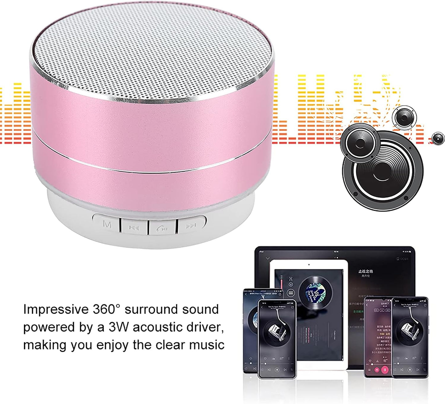 Multifunctional Metal Bluetooth Speaker - Notebook Style