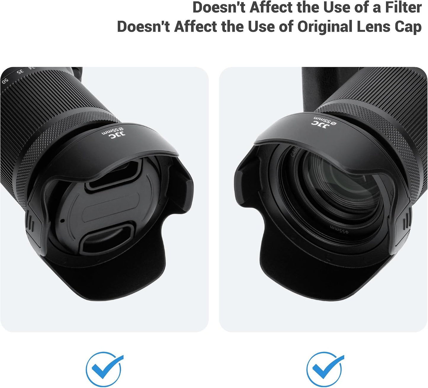 58mm T7 T6 T8i T7i T6i T5i SL3 SL2 90D 80D 77D 18-55mm 58mm JJC Tulip Flower Lens Hood Accessories for Canon EOS Rebel