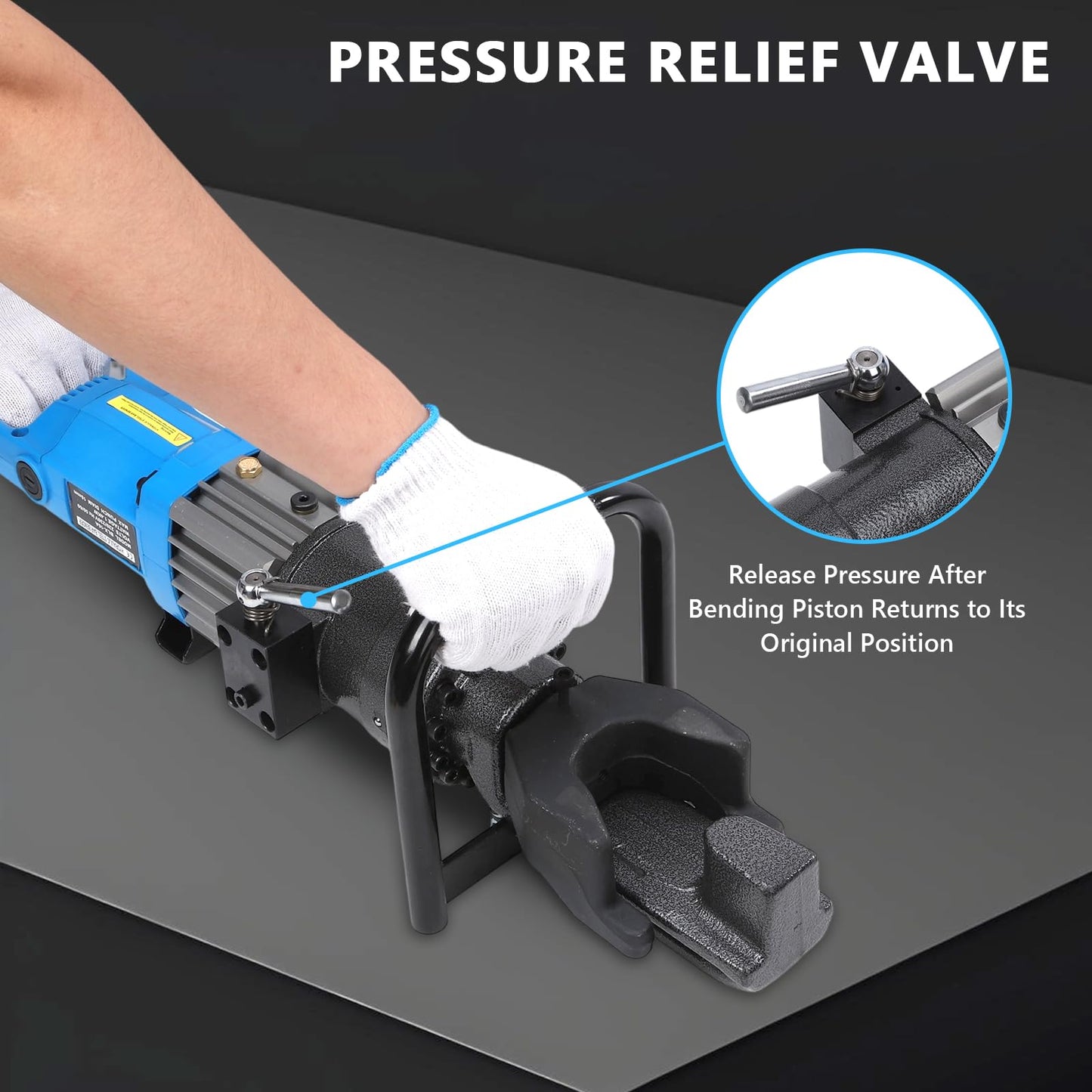 5/8 Inch Electric Rebar Bender 1400W Rebar Bender 110V Hydraulic Rebar Bending Machine 2s Fast Bends for 5/32’’ to 5/8’’ (10–16mm) 60Hz Electric Rebar Tool for Construction & Roadwords Use(HRB-16)