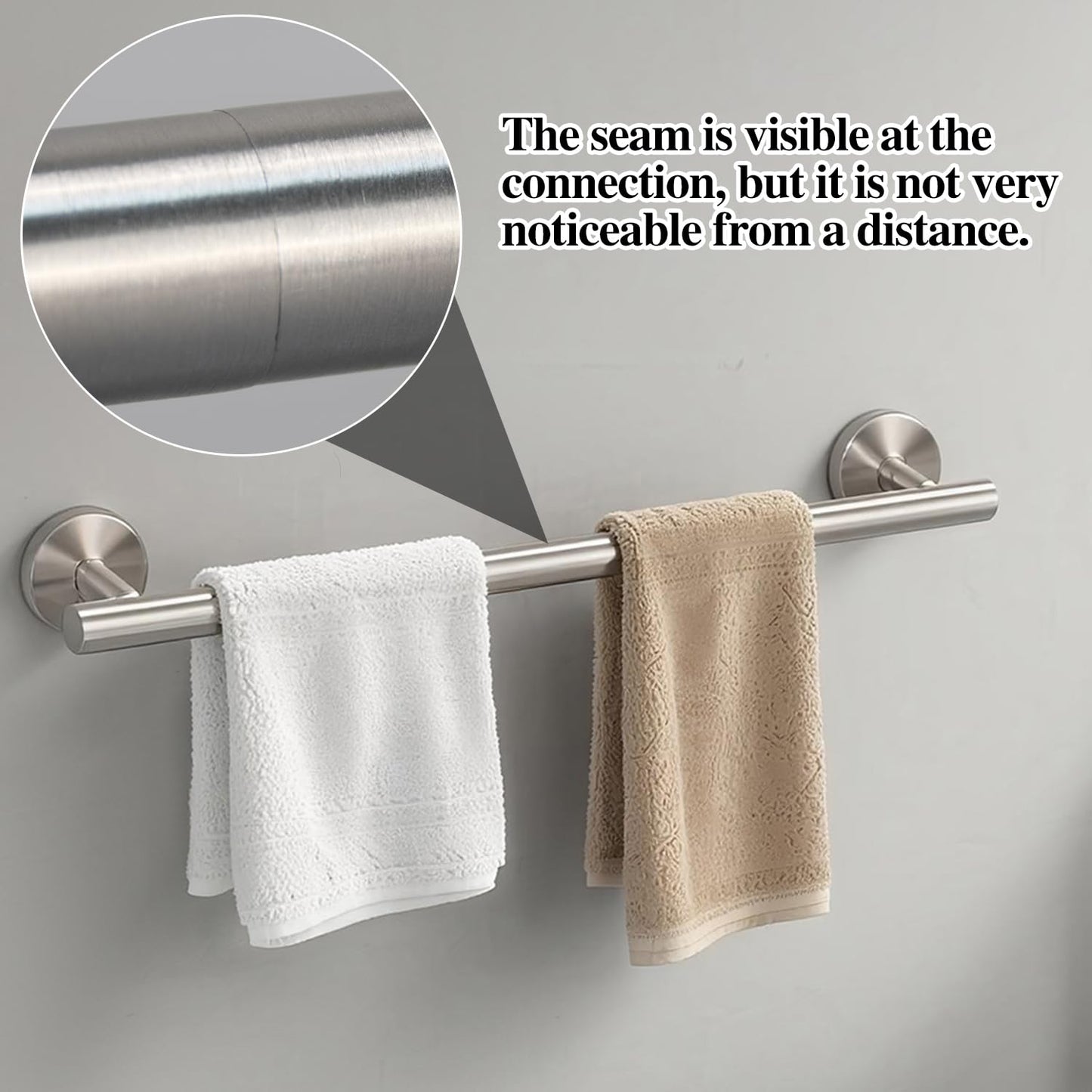 24 Inch Towel Bar for Bathroom Wall, Stainless Steel Towel Rack Wall Mounted