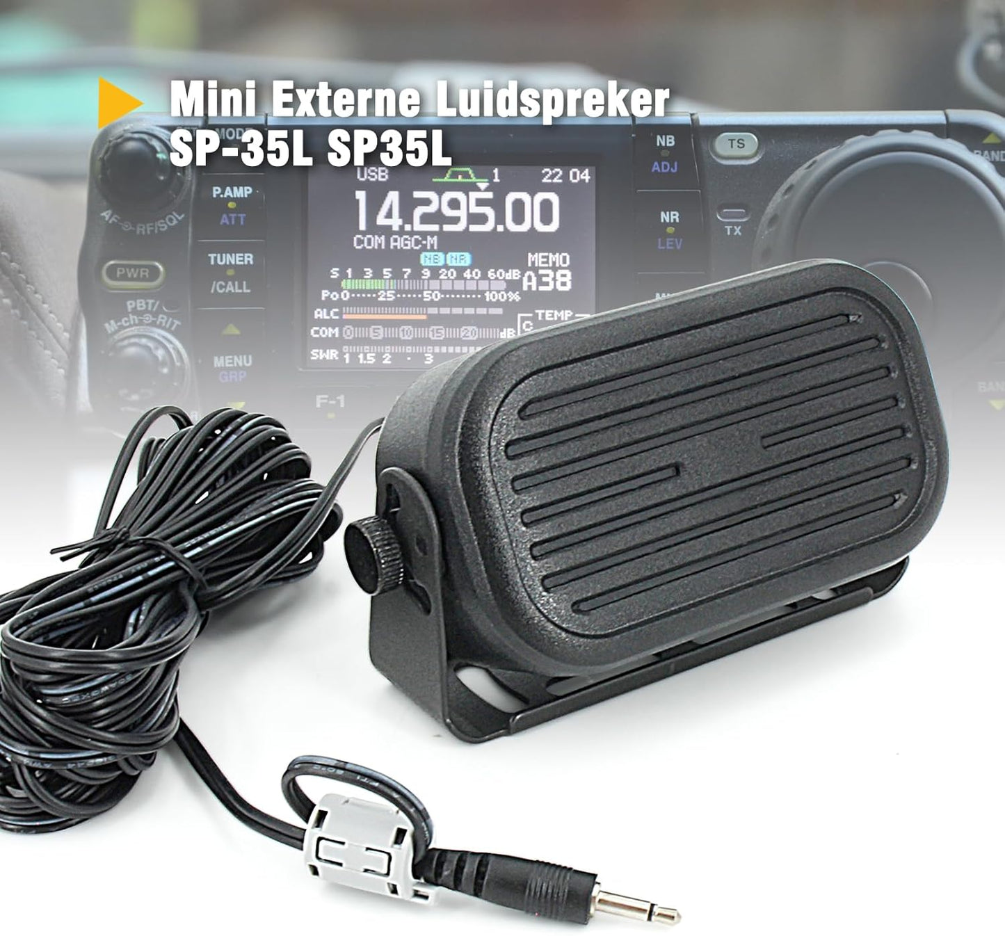 35L 3.5mm IC2730 ID5100 ID4100 IC7100 IC718 IC2300H SP Car External Speaker Mini Portable Speaker Compatible with CB