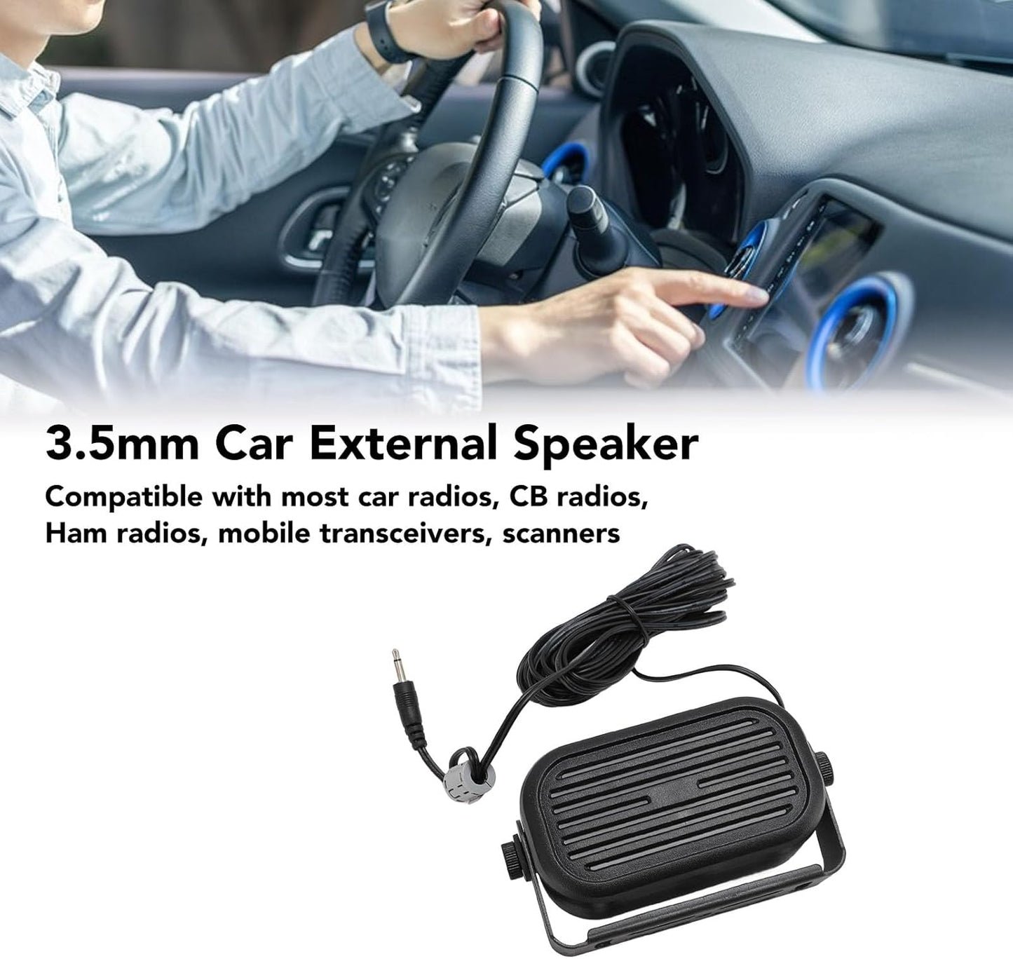 Tangxi 2730, 4100, 7100, 718, 2300H Scanners,3.5 Car Radio External Speaker for IC for for ID for IC for IC for IC CB