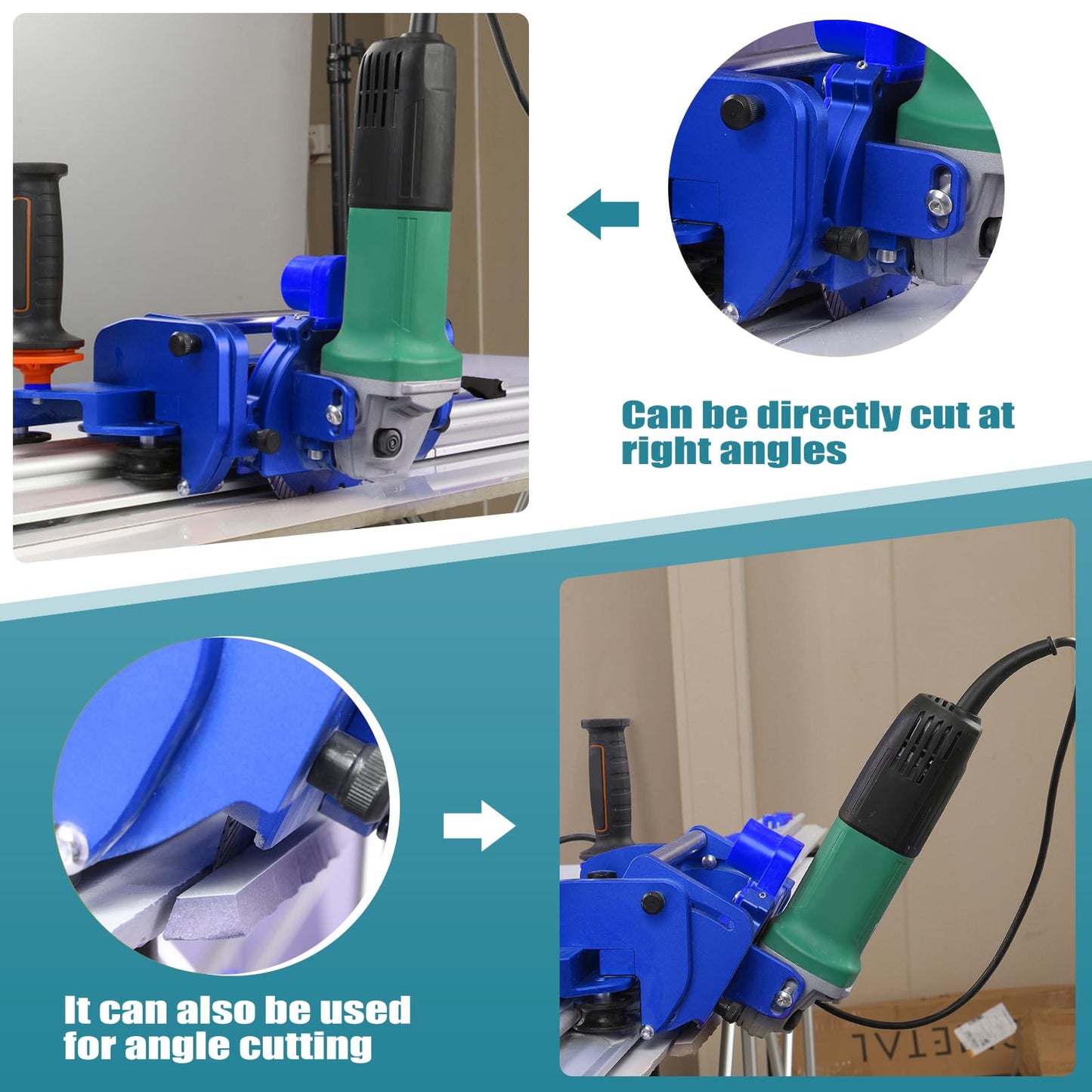 Electric Orbital Angle Grinder Tile Cutter for jiaomoji Large Ceramic Porcelain Tiles Up to 124 inches, Precise Ceramic Tile Cutting Tool(Angle grinder included)