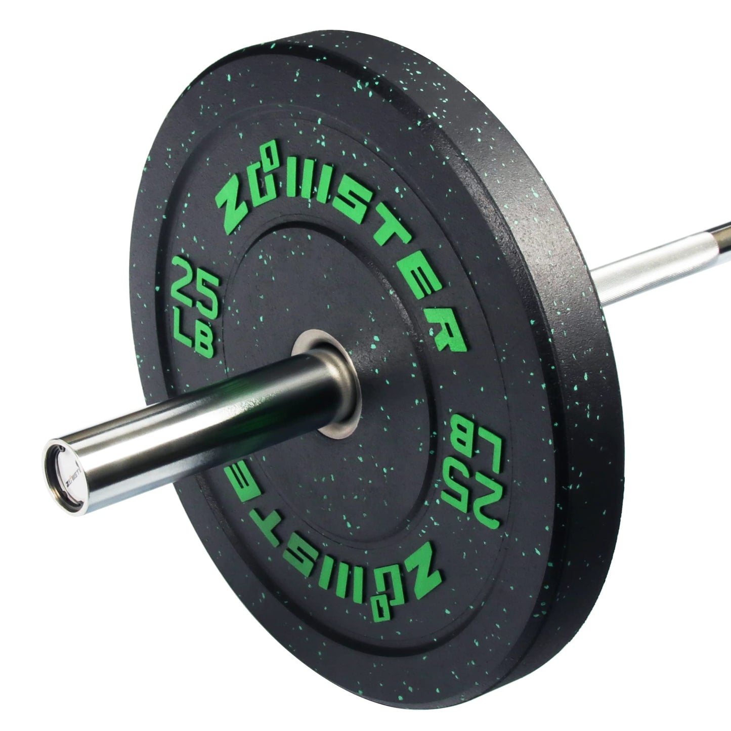 Zoomster Bumper Plate Olympic Weight High Bounce with Steel Insert Strength Training Lifting (160LB Set) Black