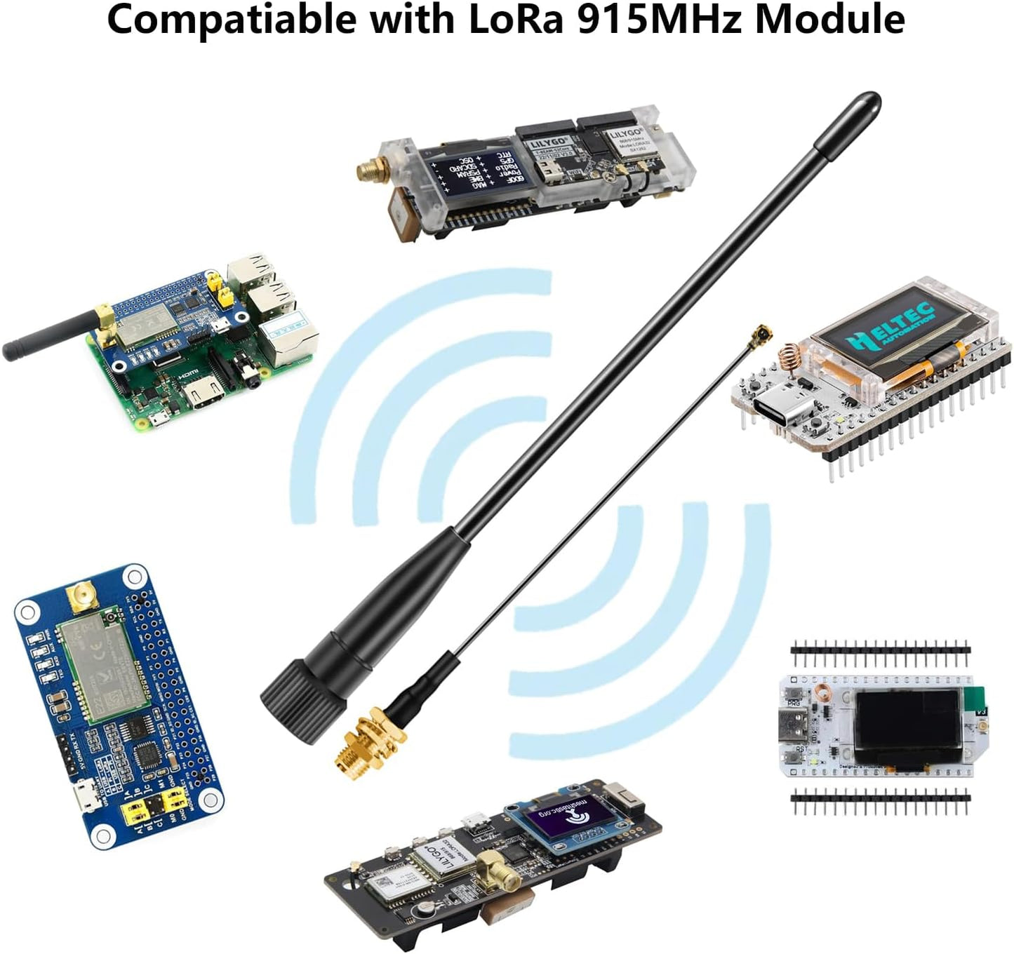 slinkdsco 915MHz 10dBi 17cm (2 Sets), Meshtastic LoRa Whip Antenna Gain, Long Range SMA Male Omni Antenna