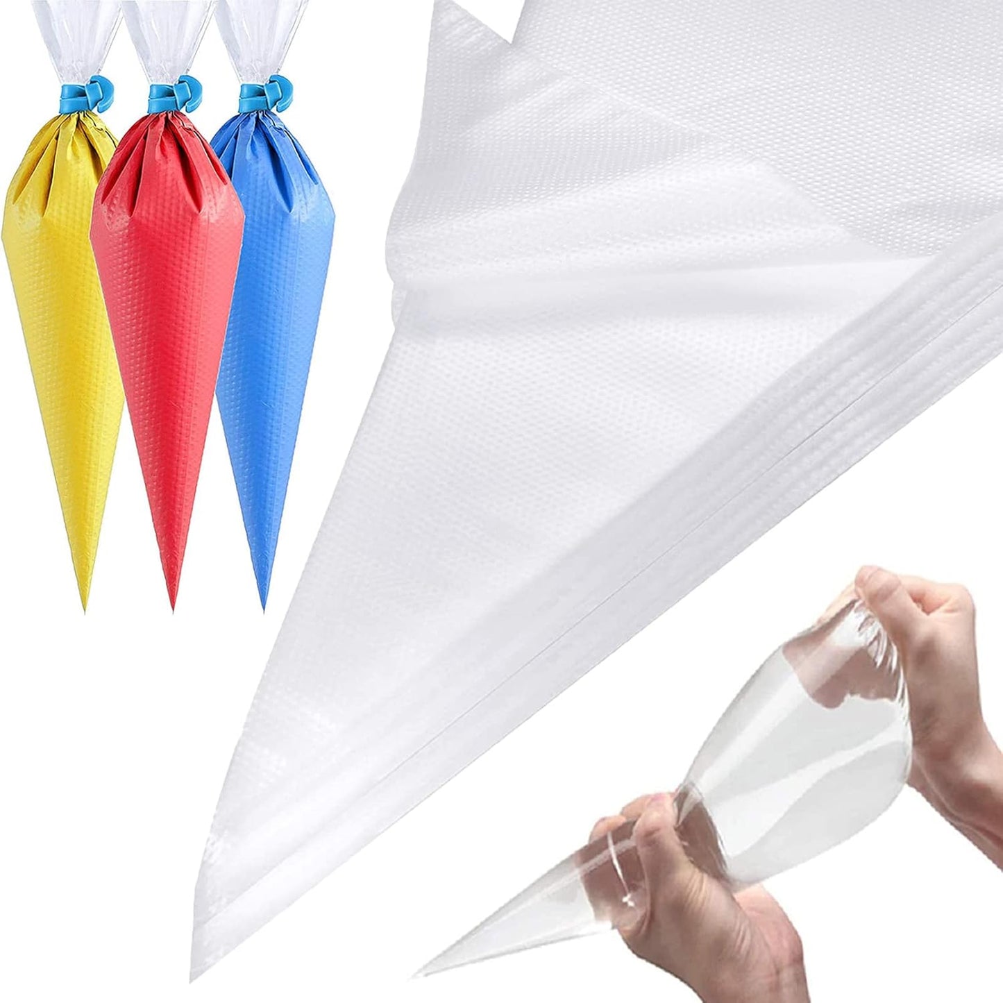 Tipless Piping Bags - 100 Disposable Pastry Bags for Icing & Frosting | Perfect for Cake & Cookie Decorating