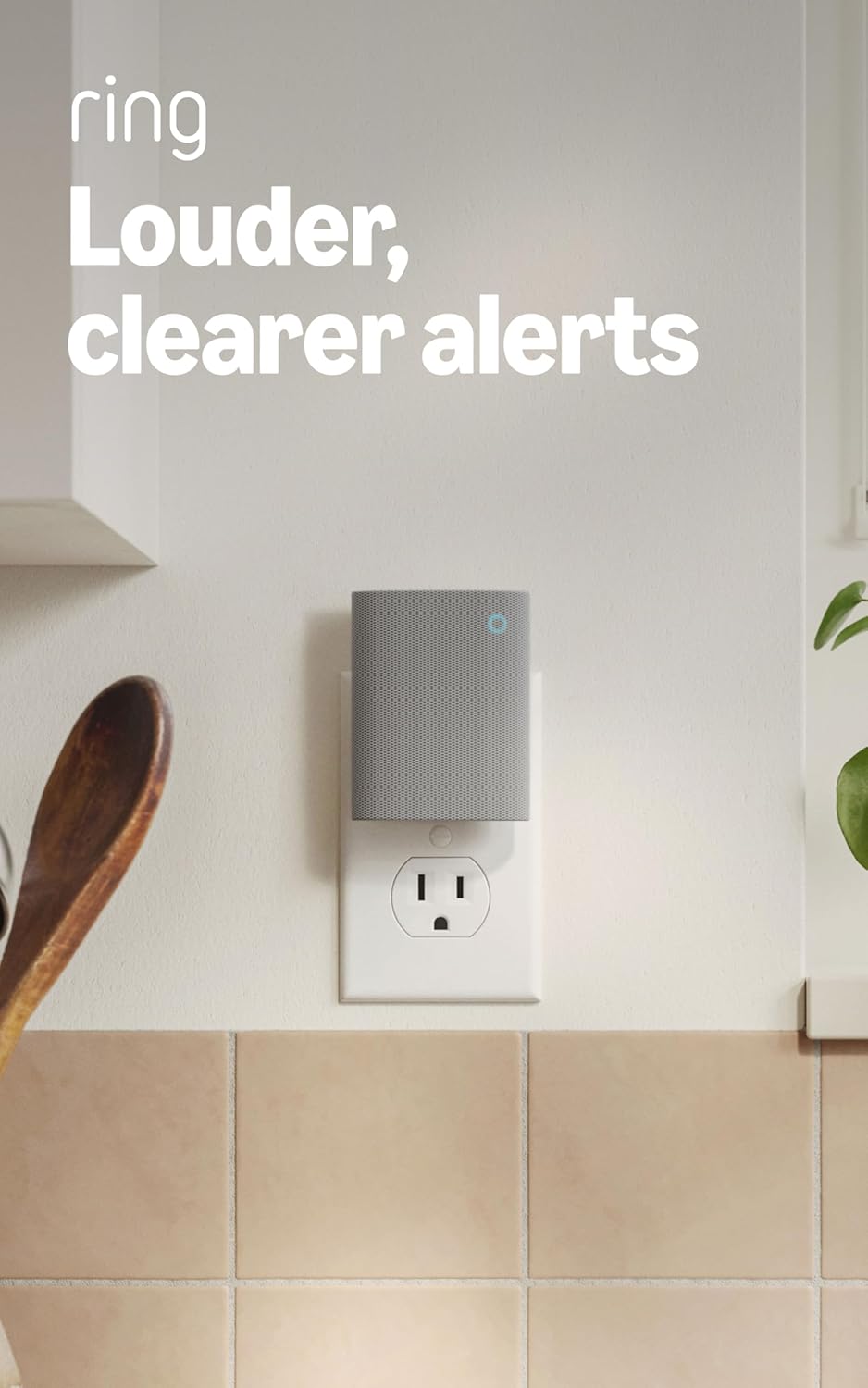 Ring Chime | Enhanced Audio Alerts with Easy Plug-In Setup - Sleek White Design