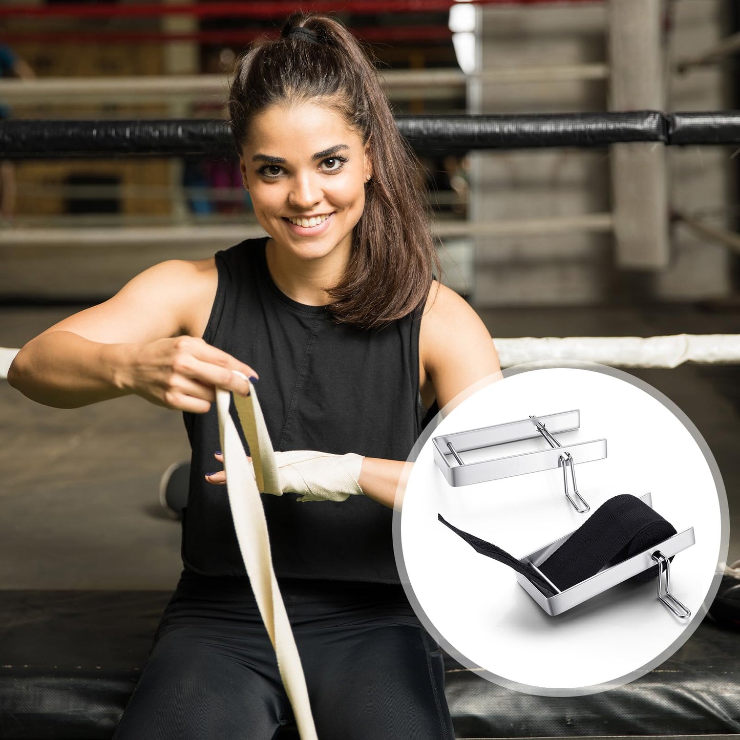 Lanties 2 Pack Hand Wrap Roller Stainless Steel Wrist Roller Portable Zip Hand Wraps Equipment Fits 2" Wide & Any Lengths Wraps