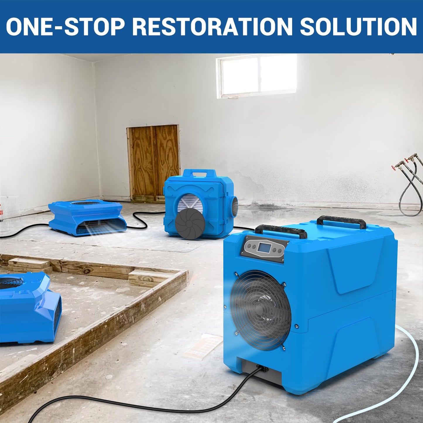 MOUNTO Water Damage Restoration Combo Package Deals (15* AM30LO Air Mover, 3*AF500 Air Scrubber, 3*DH80 LGR Dehumidifier)