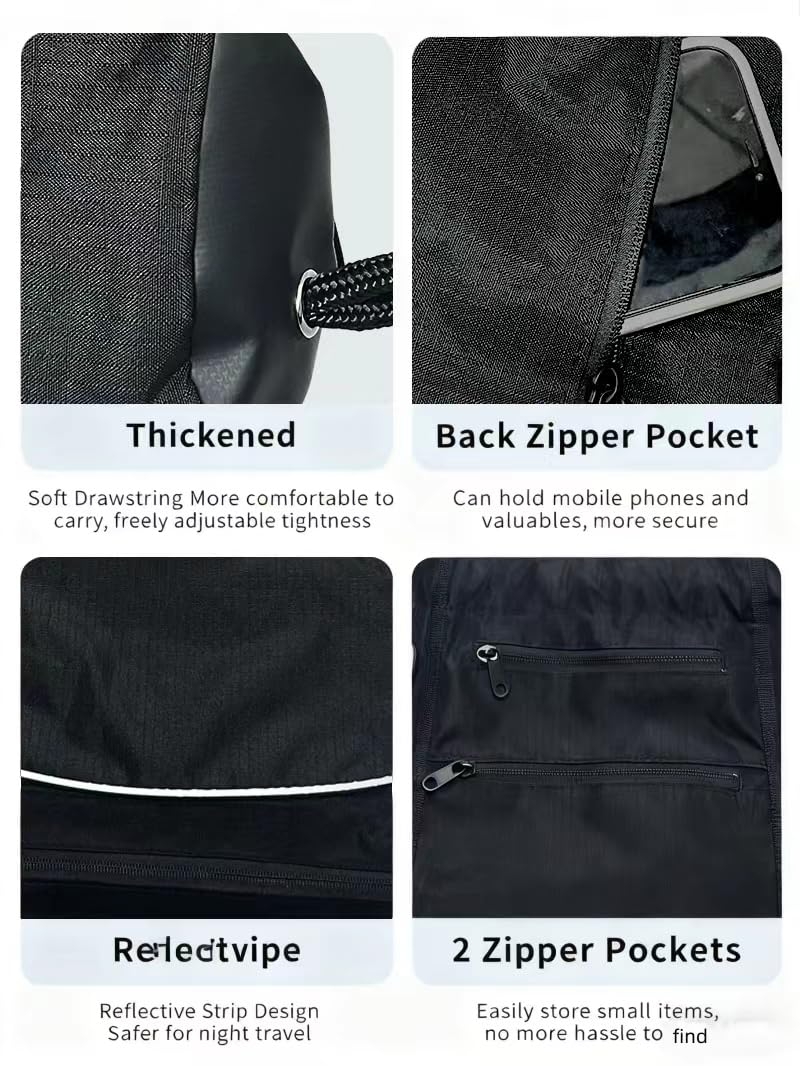 SSZYace Drawstring Basketball Backpack for Boys, Foldable Soccer Backpack with Detachable Ball Mesh Bag for Football Volleyball Baseball, Black