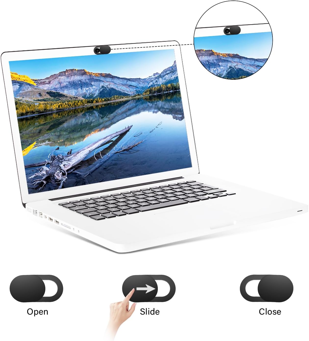 ZUCUCUC 8 Pack Laptop Camera Cover Slide, Camera Cover Slide, Ultra Thin Webcam Cover Slide for Laptop, Tablet