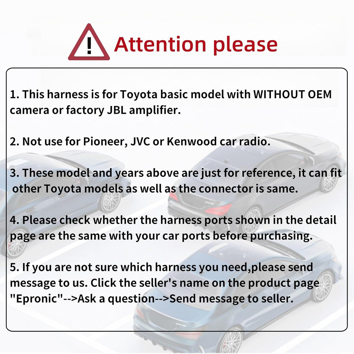 2012-Below RAV4 16PIN Car Stereo Radio Wiring Harness for Toyota Camry Corolla Prado Fortuner Highlander Tundra Yaris