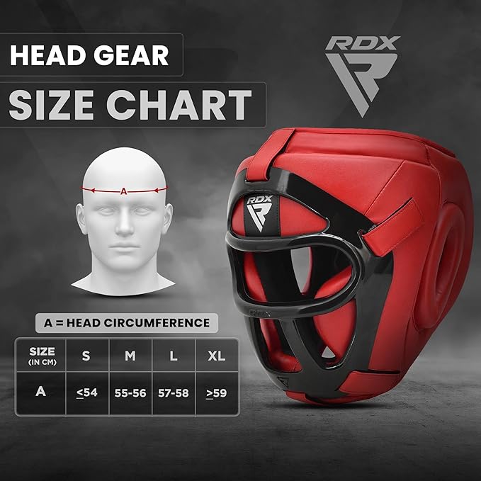 RDX Boxing Headgear MMA Muay Thai, Removable Face Grill, Head Gear for Sparring Grappling Martial Arts Kickboxing Taekwondo Karate BJJ Training