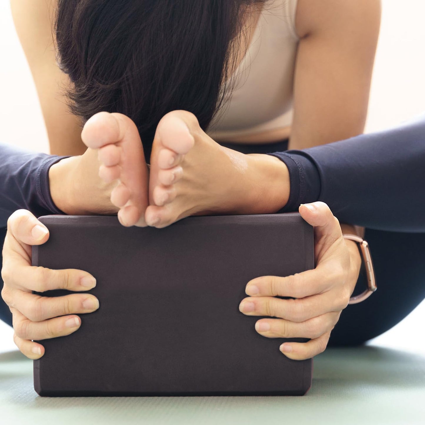Yoga Blocks 2 Pcs, 9"x6"x3" Yoga Brick Foam Blocks EVA Foam Block Props Accessories for Pilates Stretching and Meditation (Grey, Large)