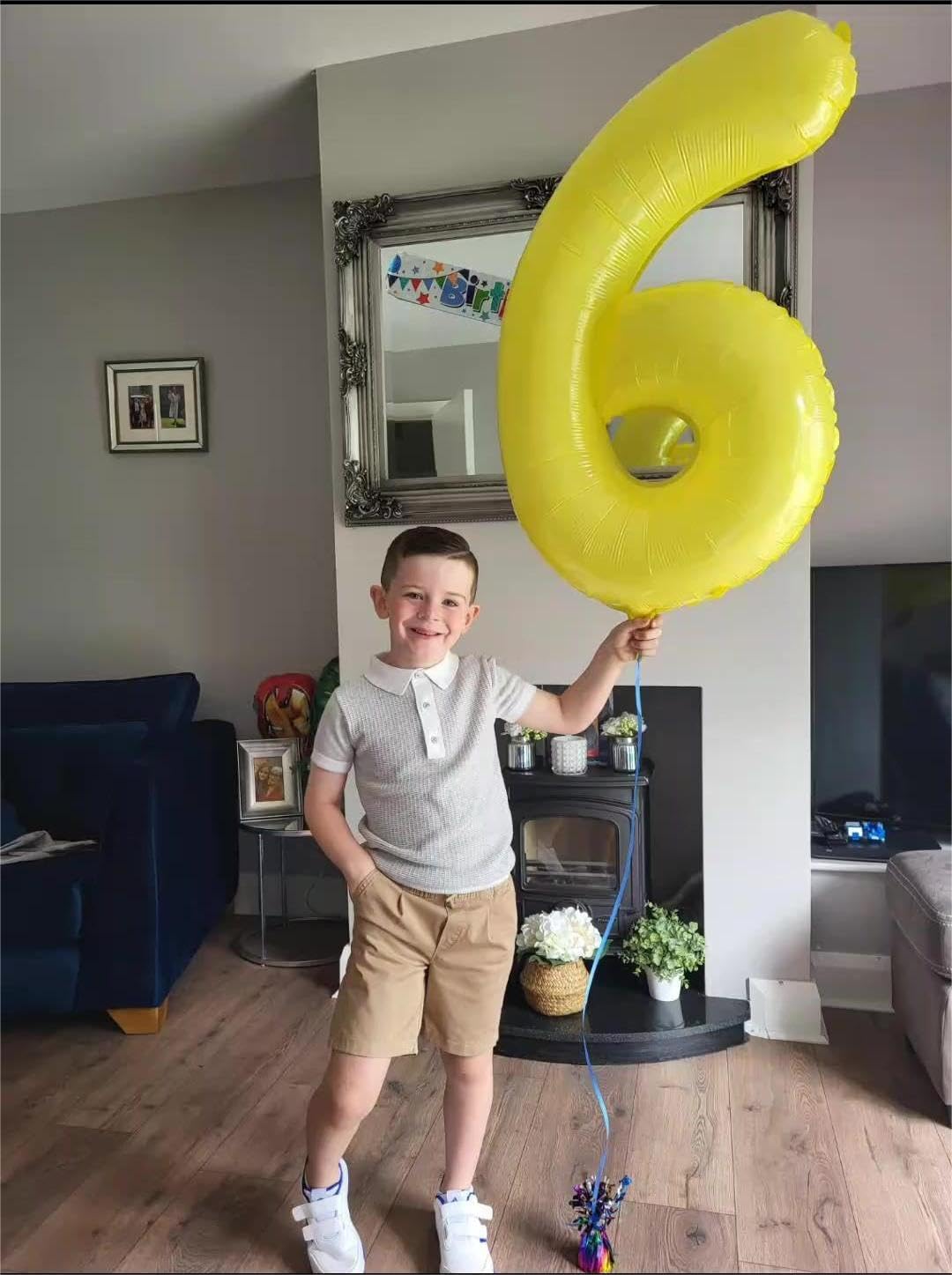 Yellow 3 Balloon | 40-Inch Number Balloon for 3rd Birthday Decorations - Perfect for Kids & Women Parties