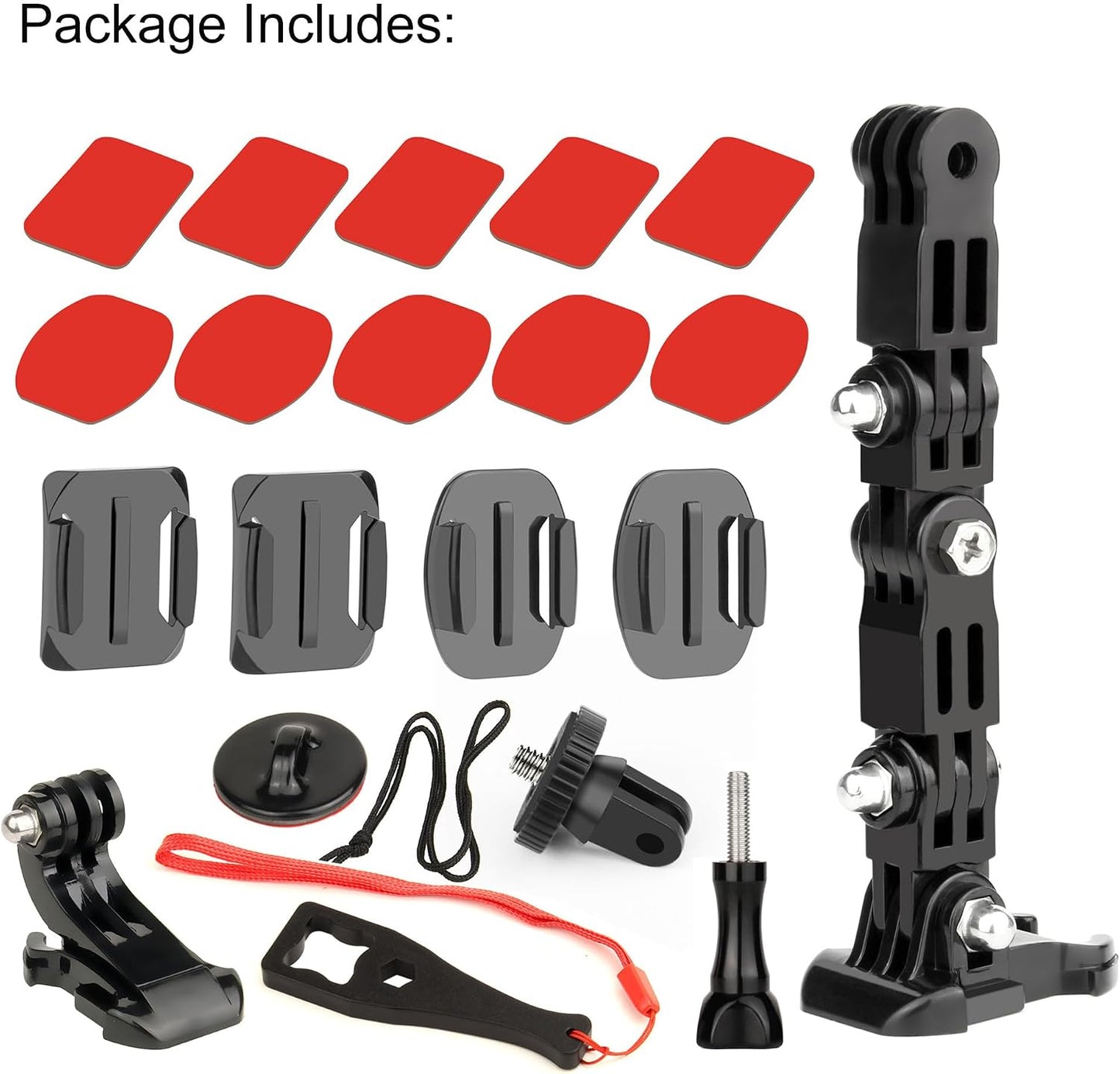 SOONSUN 13 12 11 10 9 8 7 6 5 4 Motorcycle Helmet Chin Mount Kits for GoPro Hero Hero Session, AKASO, SJCAM, Osmo