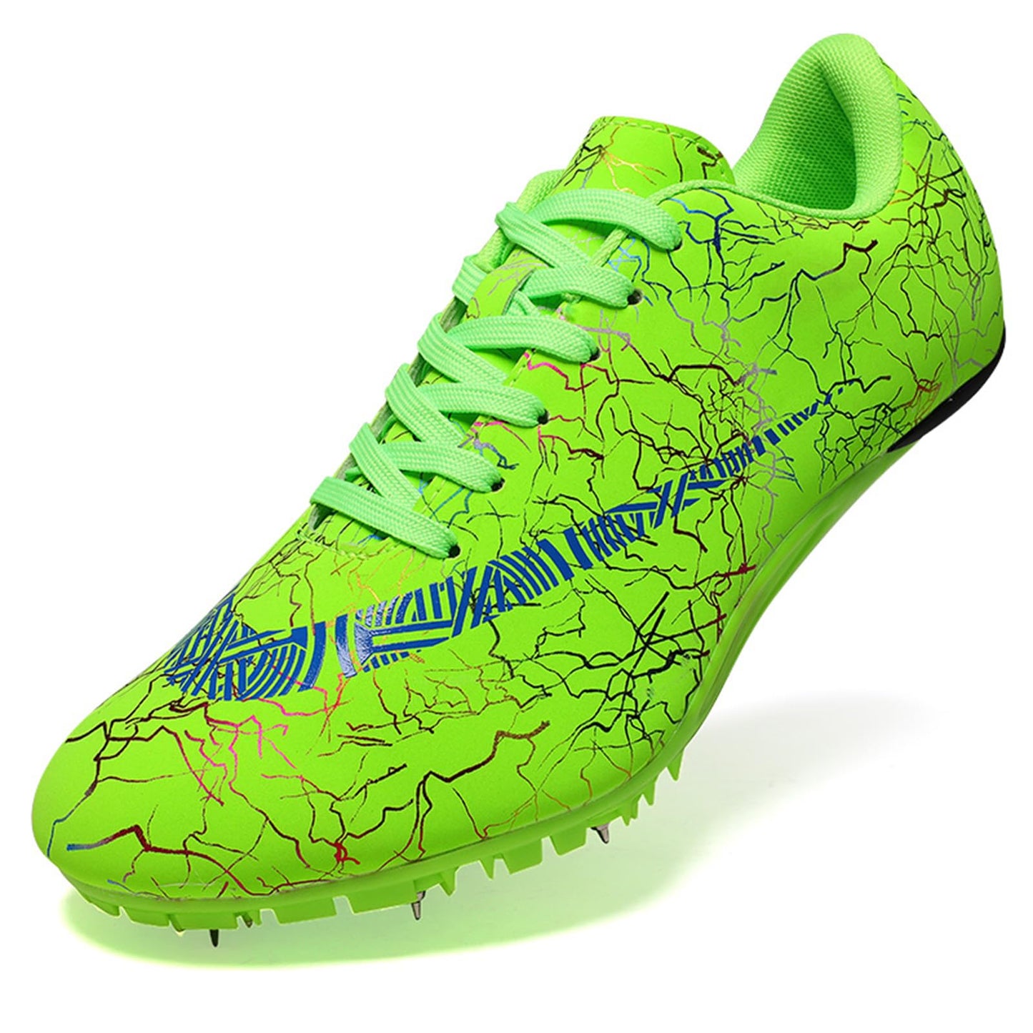 AOLEXWU Track Spike Shoes - Professional 8-Spike Running Spikes for Men Women Sprint Training Competition Green