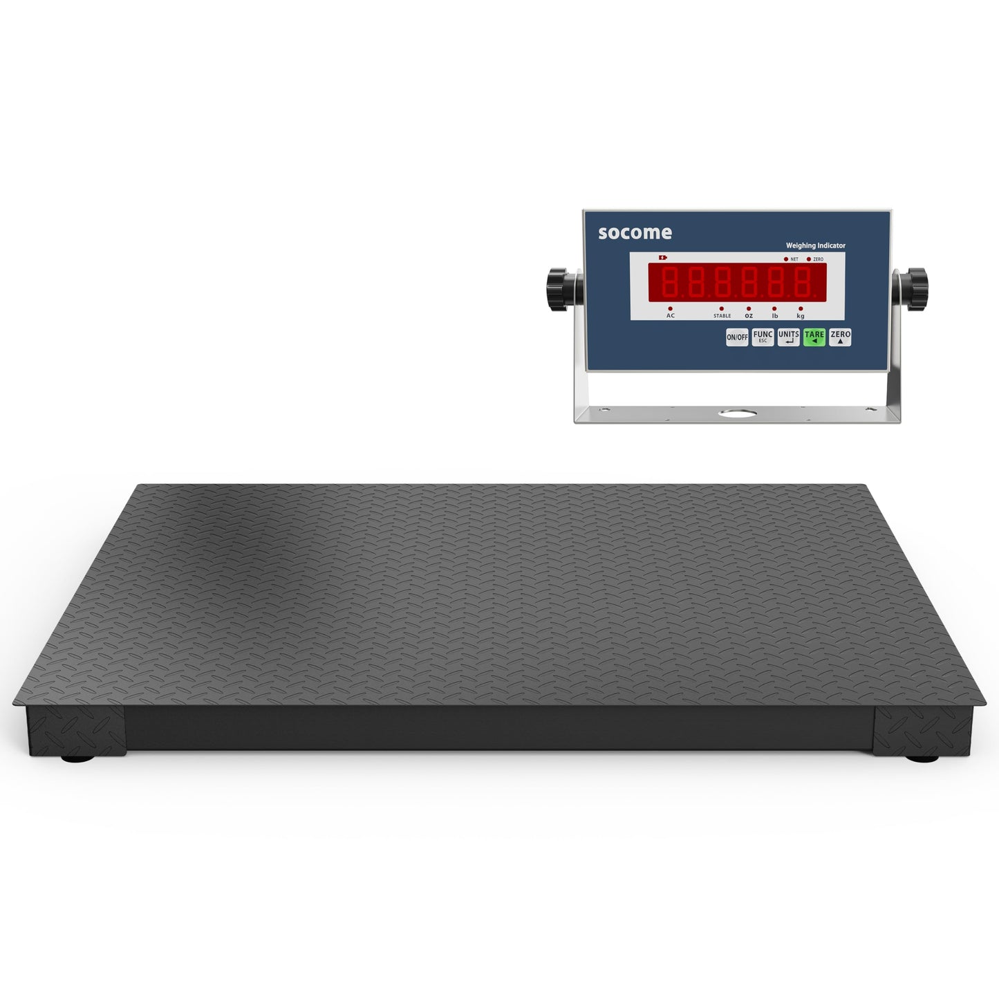 SOCOME 60"x48" Industrial Floor Scale with Digital Indicator, Professional Pallet Scale, Heavy Duty Weighing Scale for Wareshouse, Shipping and Industrial, 10000 lb x 1 lb, Black