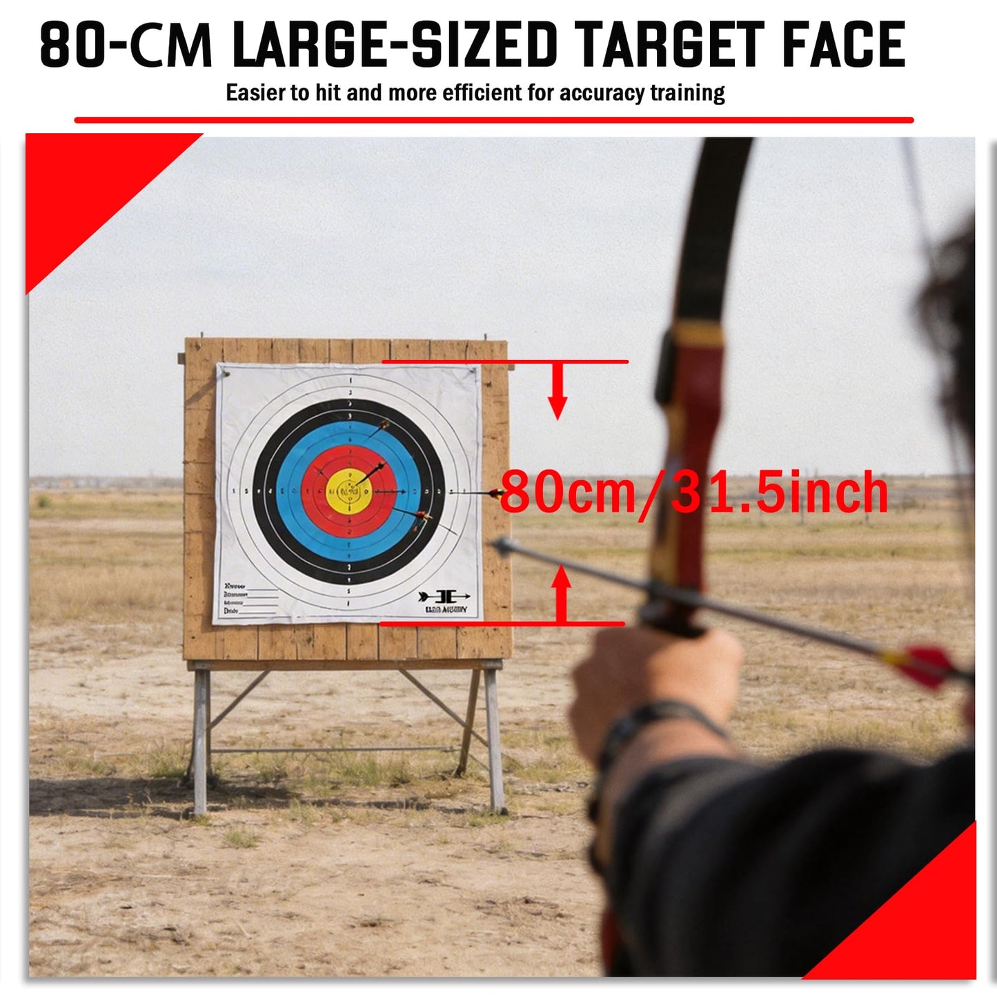 e5e10 20pcs Targets Paper Made Degradable Plastic (Standard Archery, 10 Rings, 80cm x 80cm)