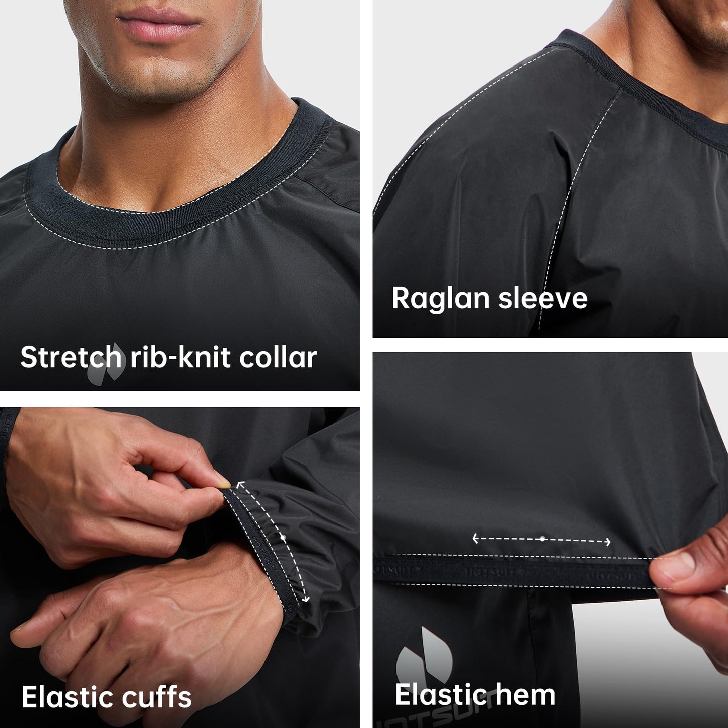 HOTSUIT Men Sauna Suit Sweat Suits Durable Gym Exercise Workout Jacket