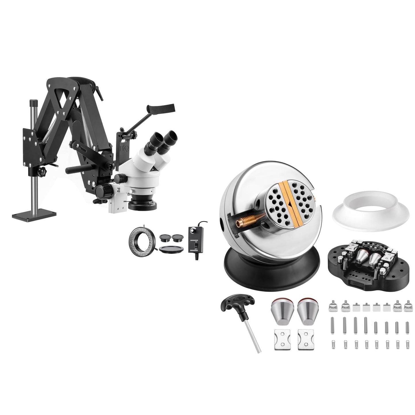 DZQ Microscope and 4 Inch Ball Vise