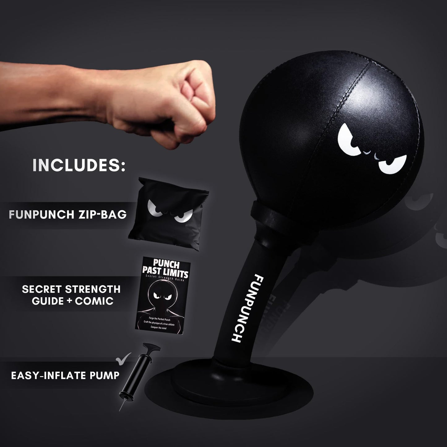 FUNPUNCH Rage Bag, Desktop Punching Bag | Desk Punching Bag Stress Relief, Fun Punch Rage Bag by Fun Punch Punching Bags