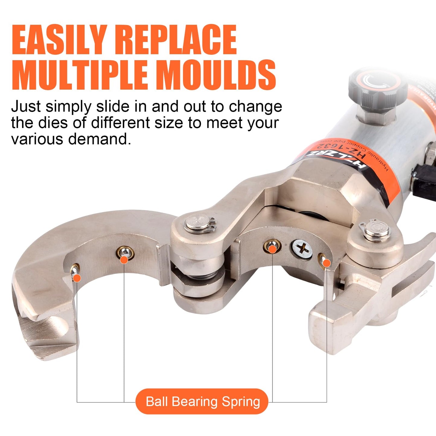 HZLZRZ Propress Tool for Copper Pipe, Hydraulic Tool Dies Jaw 1/2", 3/4", 1" with Pipe Cutter Suitable for Pressing Copper Pipe of Water Heating Crimper Tool