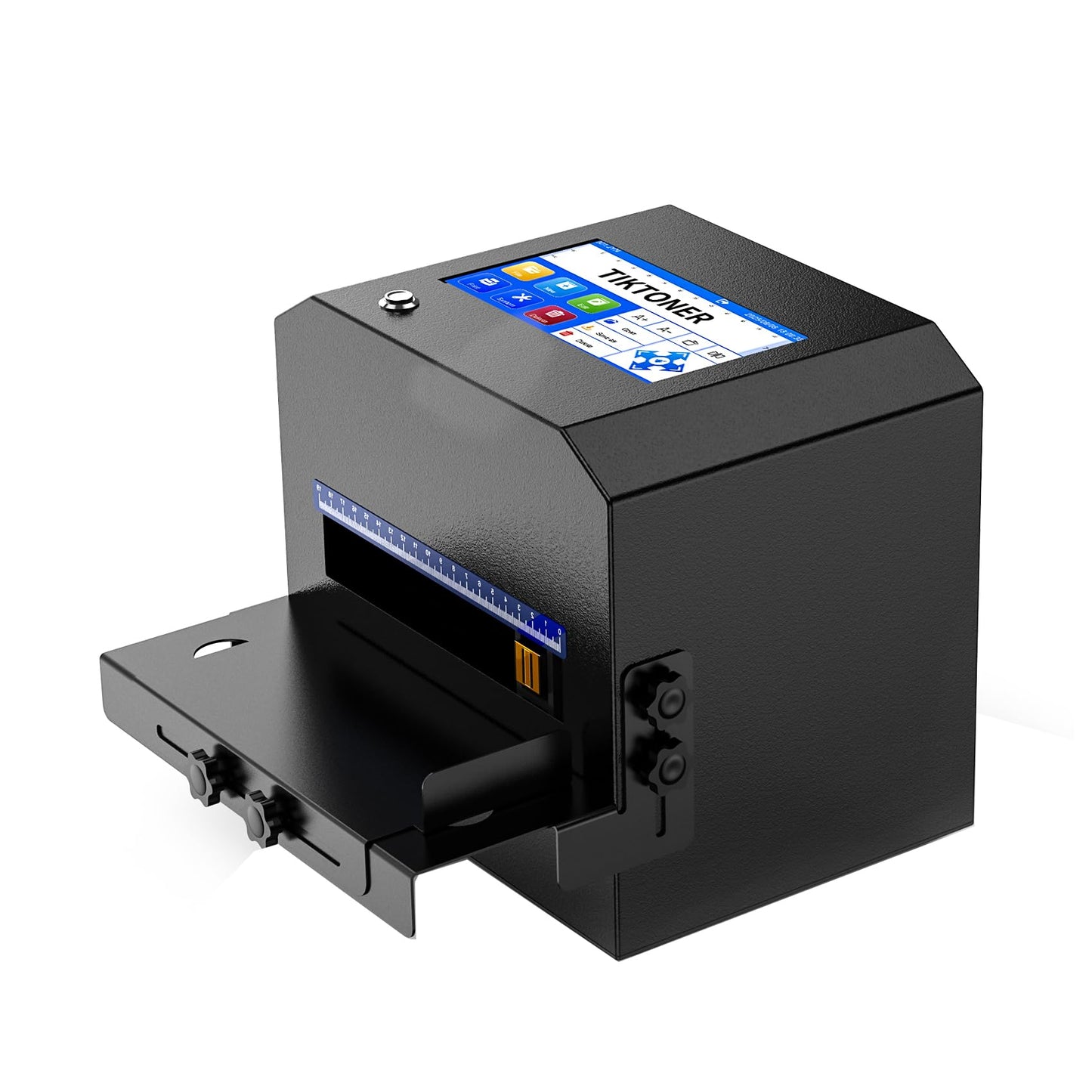 TIKTONER Inkjet Coding Machine with 42ml Fast Dry Ink Cartridge, Date Printing Machine with 7" Touch Screen, Metal Inkjet Coder Print on Various Materials Batch Code Printer for Text Date Lot Number
