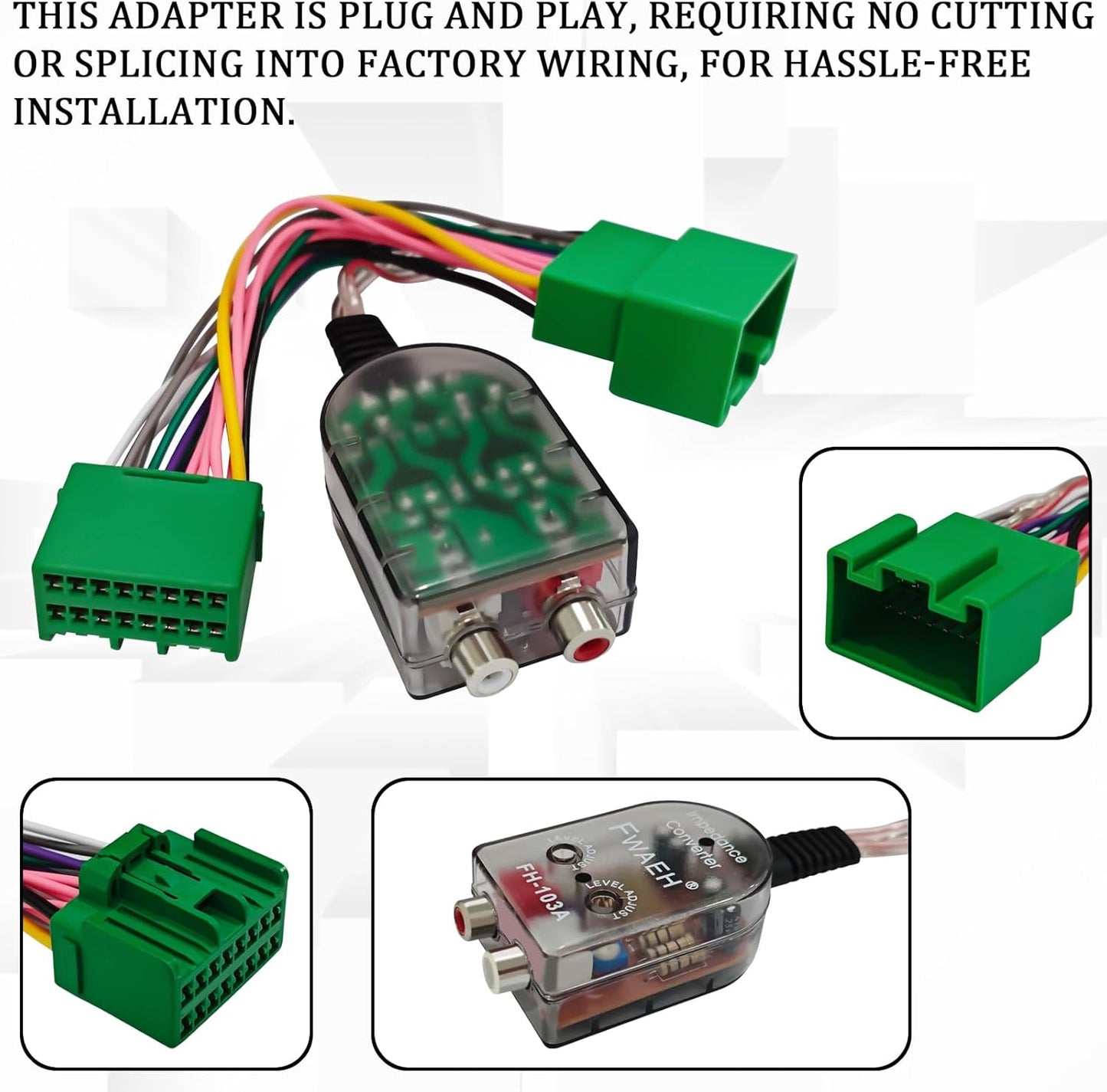 SamWinGear 1500 2500 3500HD Radio Stereo Wiring Harness Add A Subwoofer Amplifier Adapter for Radio System for GM Chevy