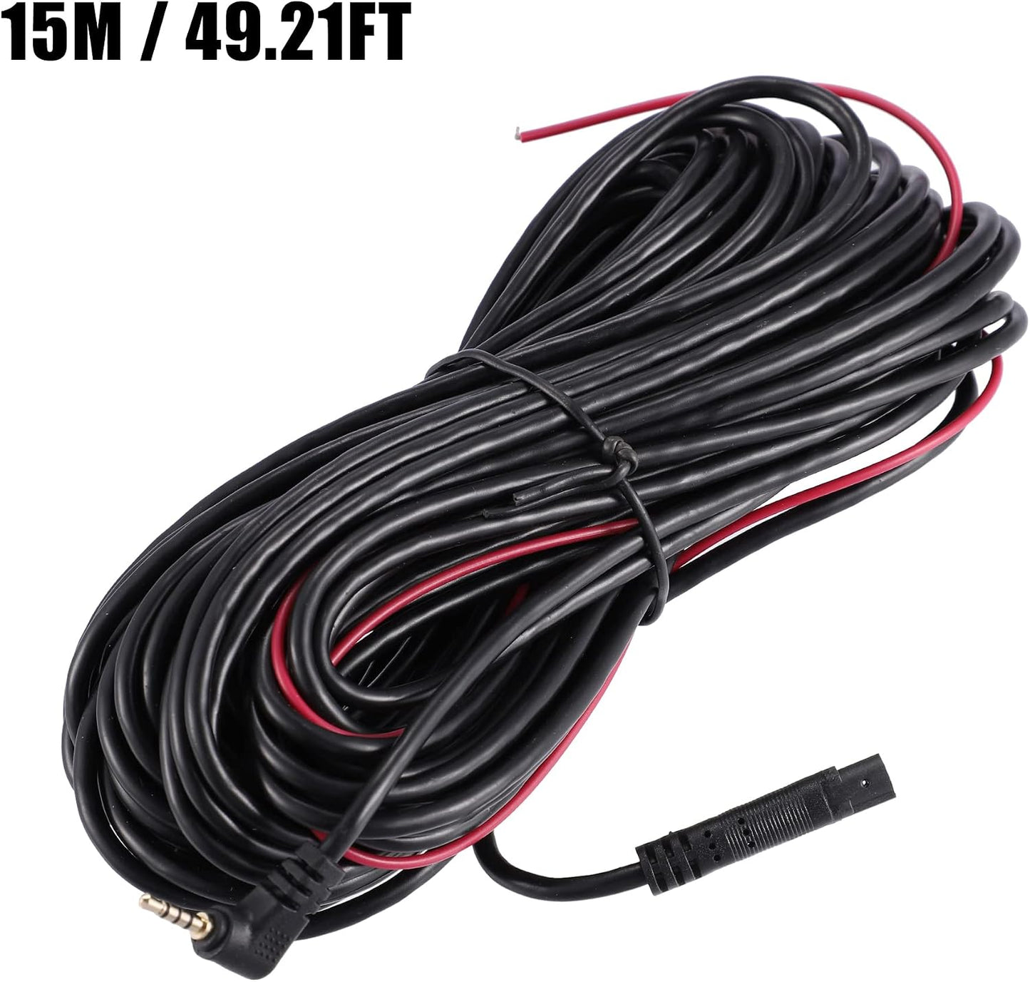 1pcs 5 15m 49.21Ft X AUTOHAUX Pin Dash Cam Rearview Backup Camera Reverse Extension Cord Car Recorder Cable Male