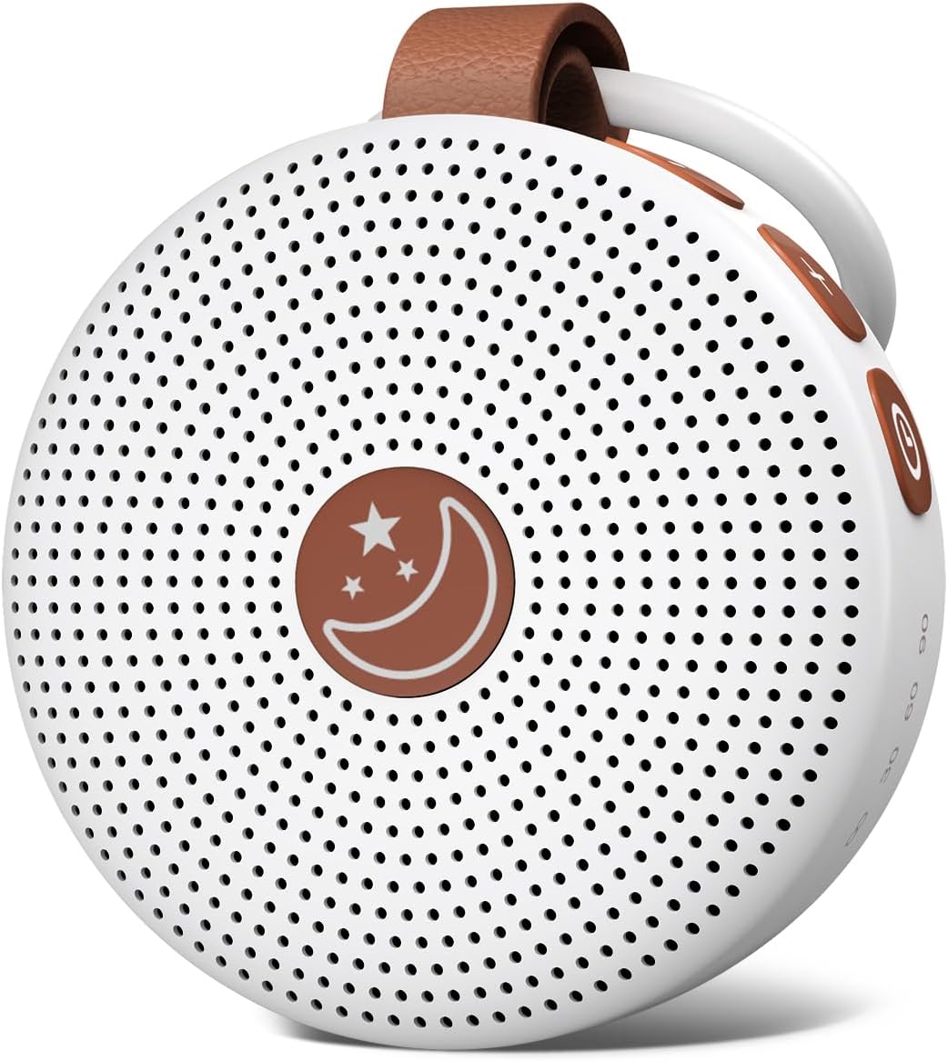 Skiennix Mini White Noise Machine - 30 Soothing Sounds | Portable Baby Sleep Aid with Auto-Off Timer & 32 Volume Levels