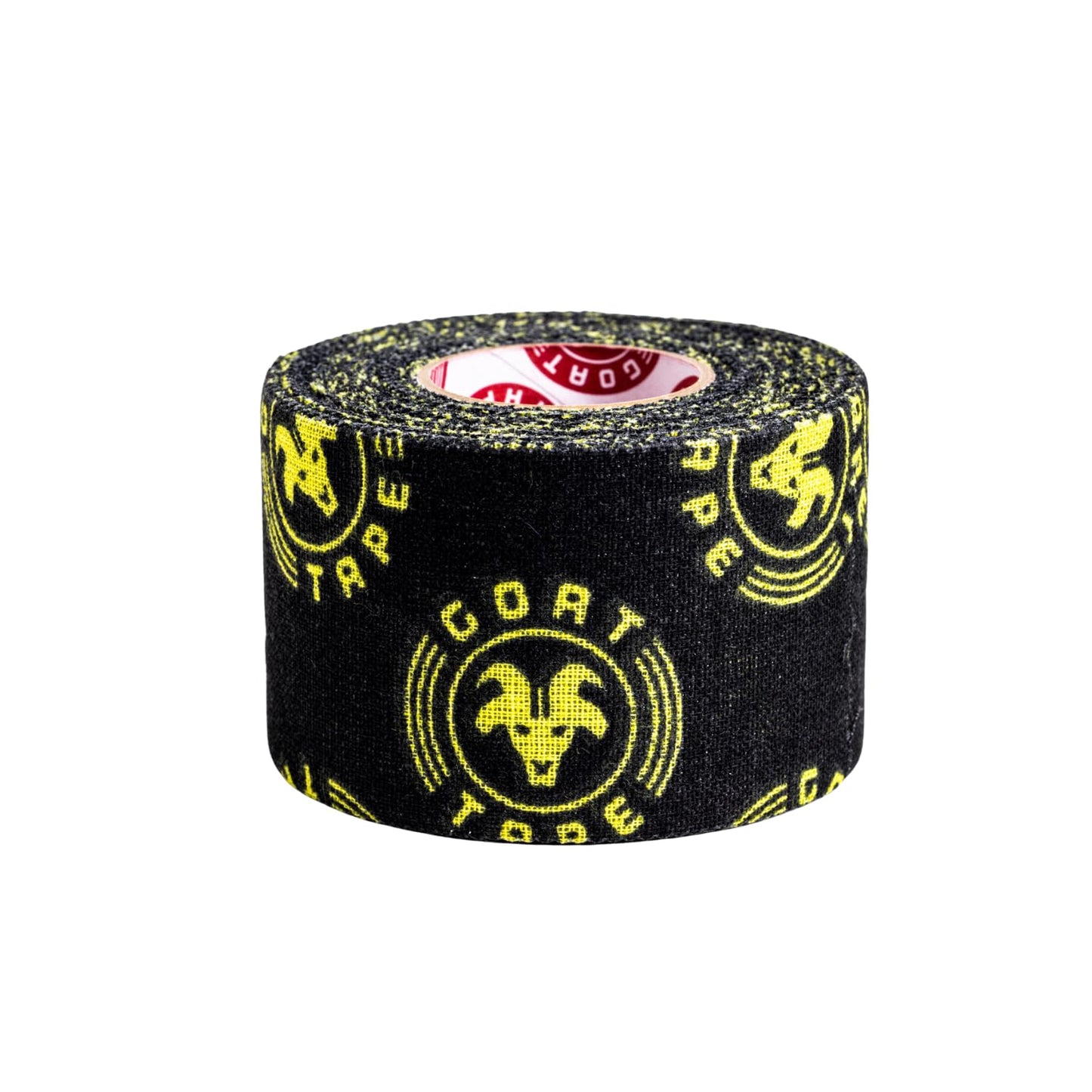 Scary Sticky Premium Athletic Tape, Ultra-Sticky Thumb, Finger & Wrist Tape for Weightlifting, Hook Grip & Cross Workout, Cotton, Latex-Free, 10 Yards, Black & Yellow, 1 Roll