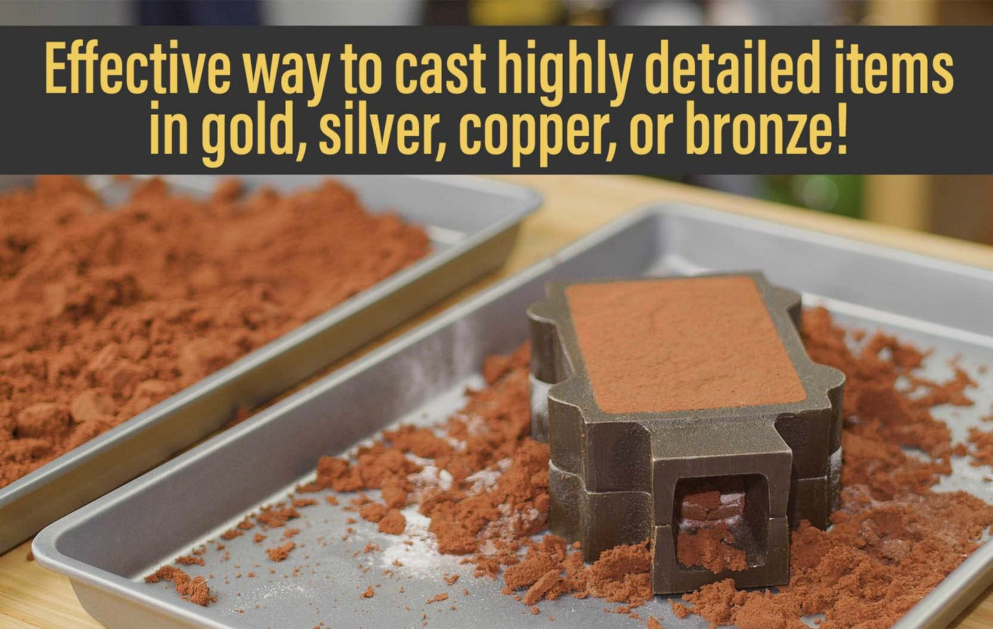 Sand Casting Set with 5 Lbs Petrobond Quick Cast Sand Casting Clay and Cast Iron Mold Flask Frame Melt Pour Metals