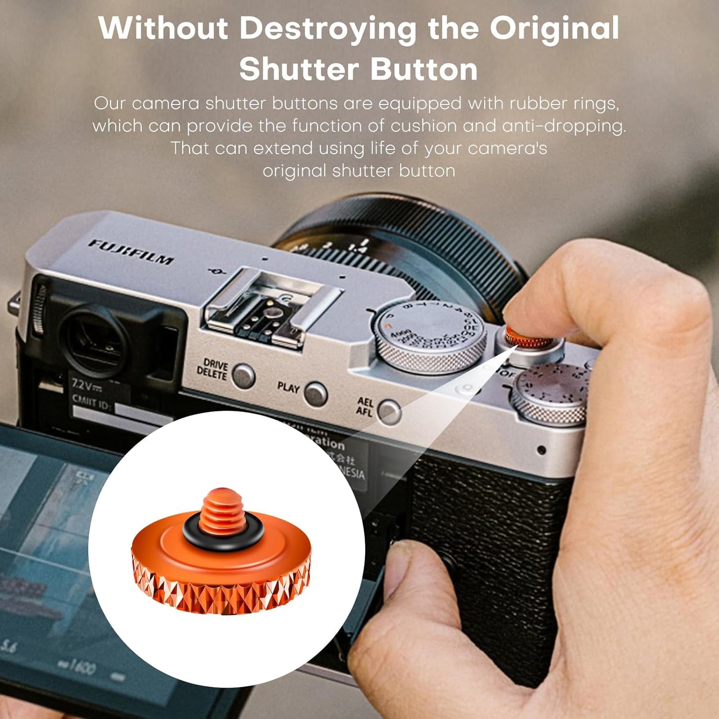 Button,4 X100 X100VI X-T5 X-T4 X-T3 REYGEAK for Fujifilm Camera Shutter Pcs Copper Soft Shutter Release Button,Camera