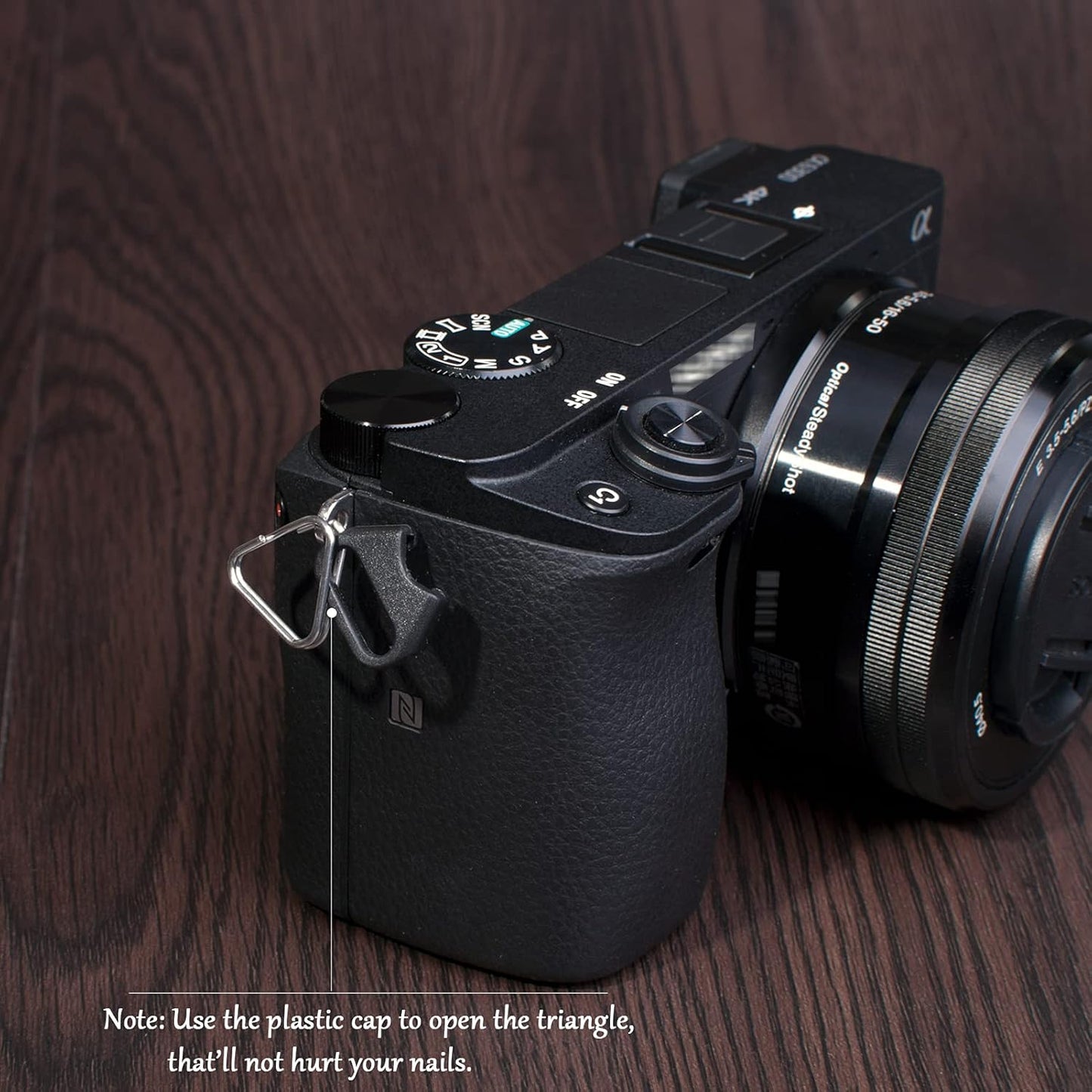 12mm(2 VKO Lug Ring Camera Strap Triangle Split Ring Hook + Plastic Cap for SLR D-SLR Rangefinder Mirrorless Camera
