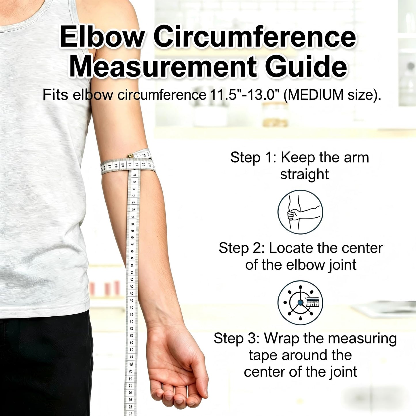 FCNUSX Copper Elbow Brace Compression Sleeves for Pain Relief Men & Women, Arm Support Forearm Pads Braces for Tendonitis, Tennis, Golfers, Arthritis, Weightlifting (Medium, Black)