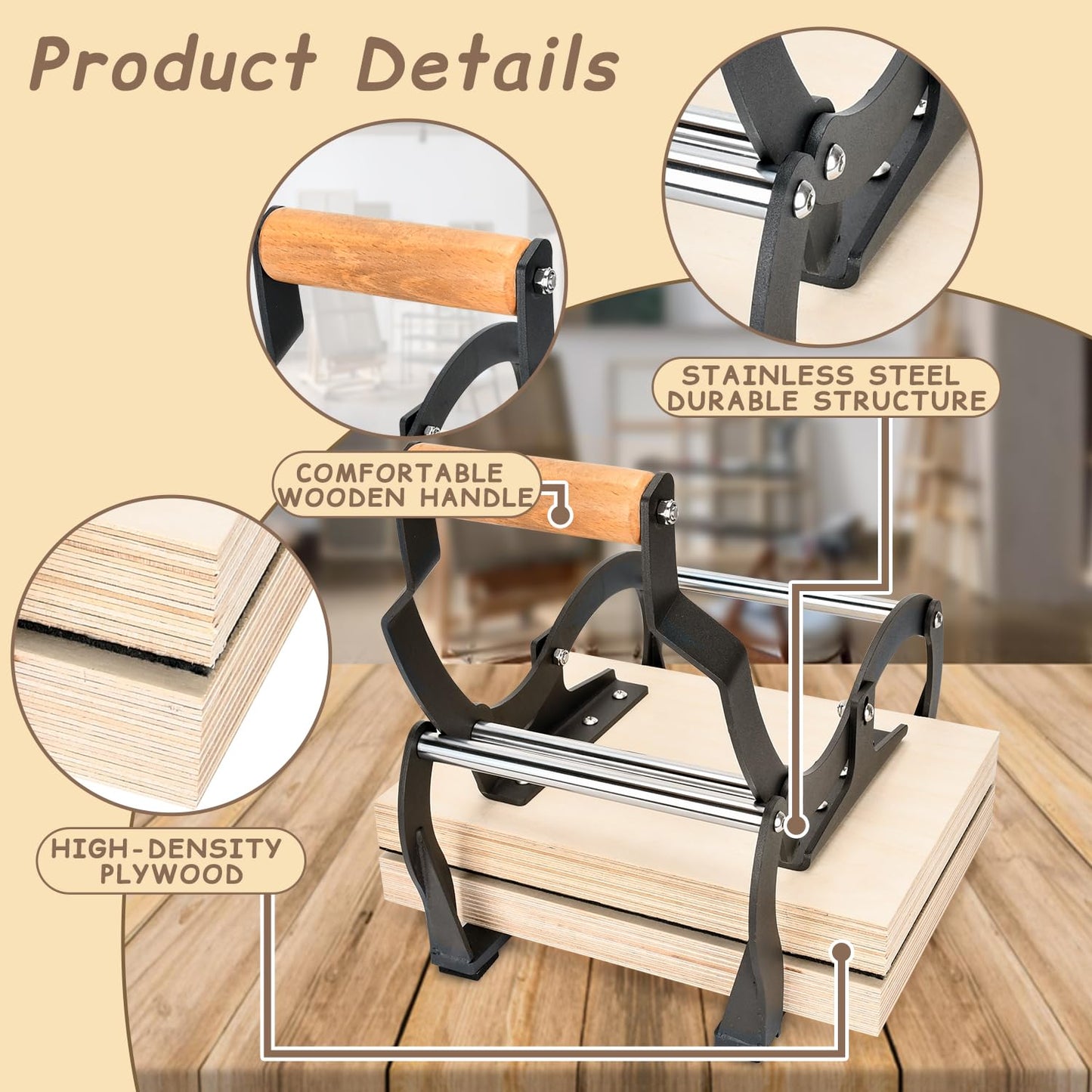 TOPOWN Linocut Printing Hand Lever Press Machine, Linocut Press Machine, Manual Hand Lever Printing Press for Linoleum Blocks with Felt Pad(fit up to 25mm Thick Blocks, A4, Black)