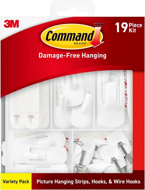 Command Variety Pack - 10 Pairs Picture Hanging Strips & 14 Hooks for Damage-Free Christmas Decor