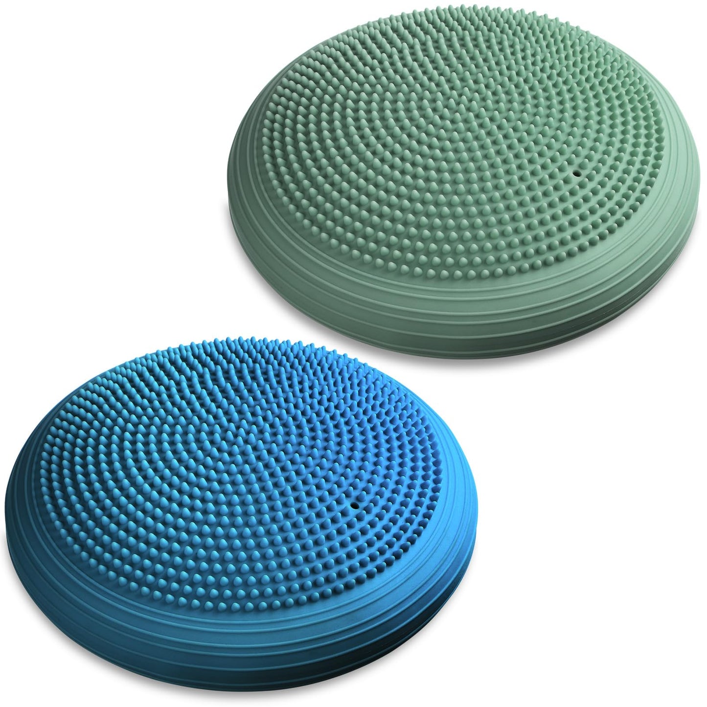 Libima 2 Pcs Wobble Cushion Wiggle Seat Flexible Sensory Seating Balance Disc Board for Men Women Physical Exercise Improving Posture Home Office(Blue and Green)