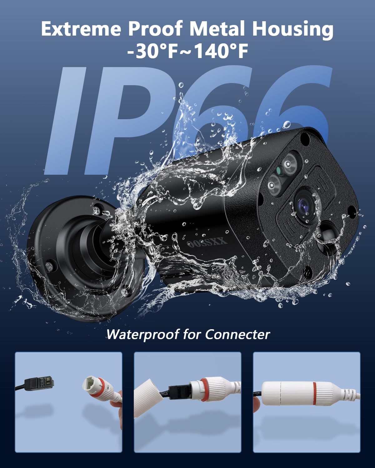OOSSXX (2026 Update) 4K PoE Security Camera System w/PIR & AI Human Detection, 8CH NVR w/ 4TB HDD, 8 Cameras, 130° Ultra Wide Angle, 60-Day Recording, 2-Way Audio, Remote Control, No Monthly Fee