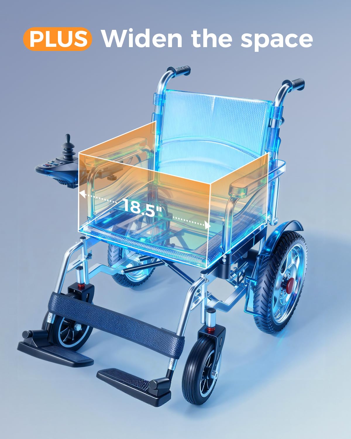 Electric Wheelchairs for Adults, 25+ Miles Long Travel Range, Foldable Motorized Wheelchair, Portable All-TerrainMotorized Wheelchair for The Elderly