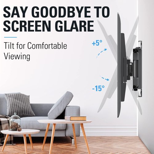 Mounting Dream TV Wall Mount - Full Motion Dual Arm Bracket for 32-65 Inch TVs | Swivel & Tilt, Max VESA 400x400mm, 99 LBS Capacity